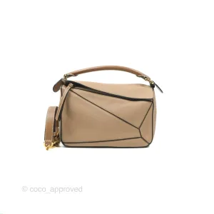 Loewe Small Puzzle Bag Sand Mink Grained Calfskin