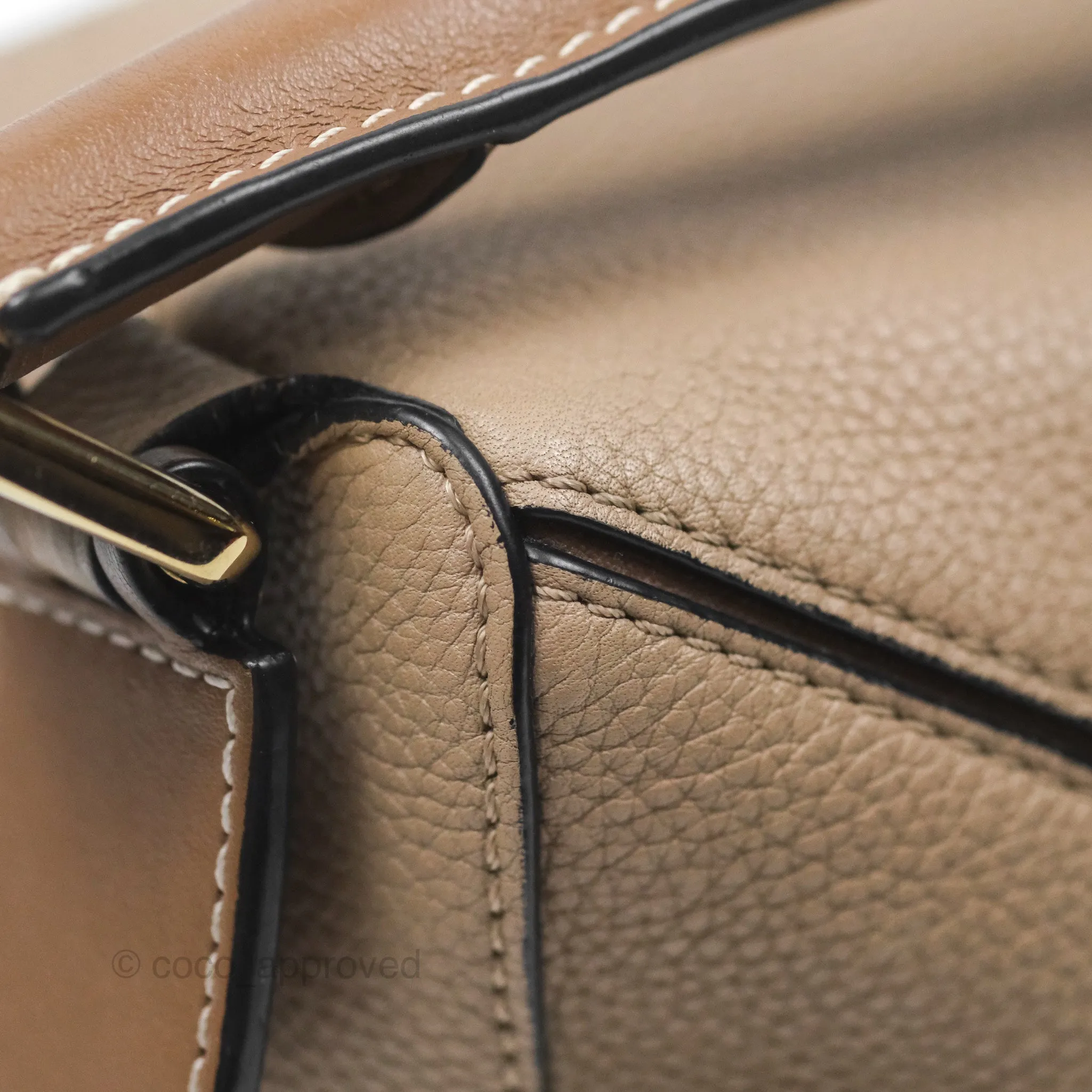 Loewe Small Puzzle Bag Sand Mink Grained Calfskin