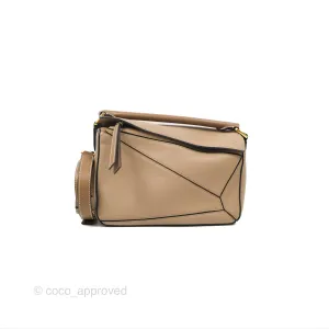 Loewe Small Puzzle Bag Sand Mink Grained Calfskin