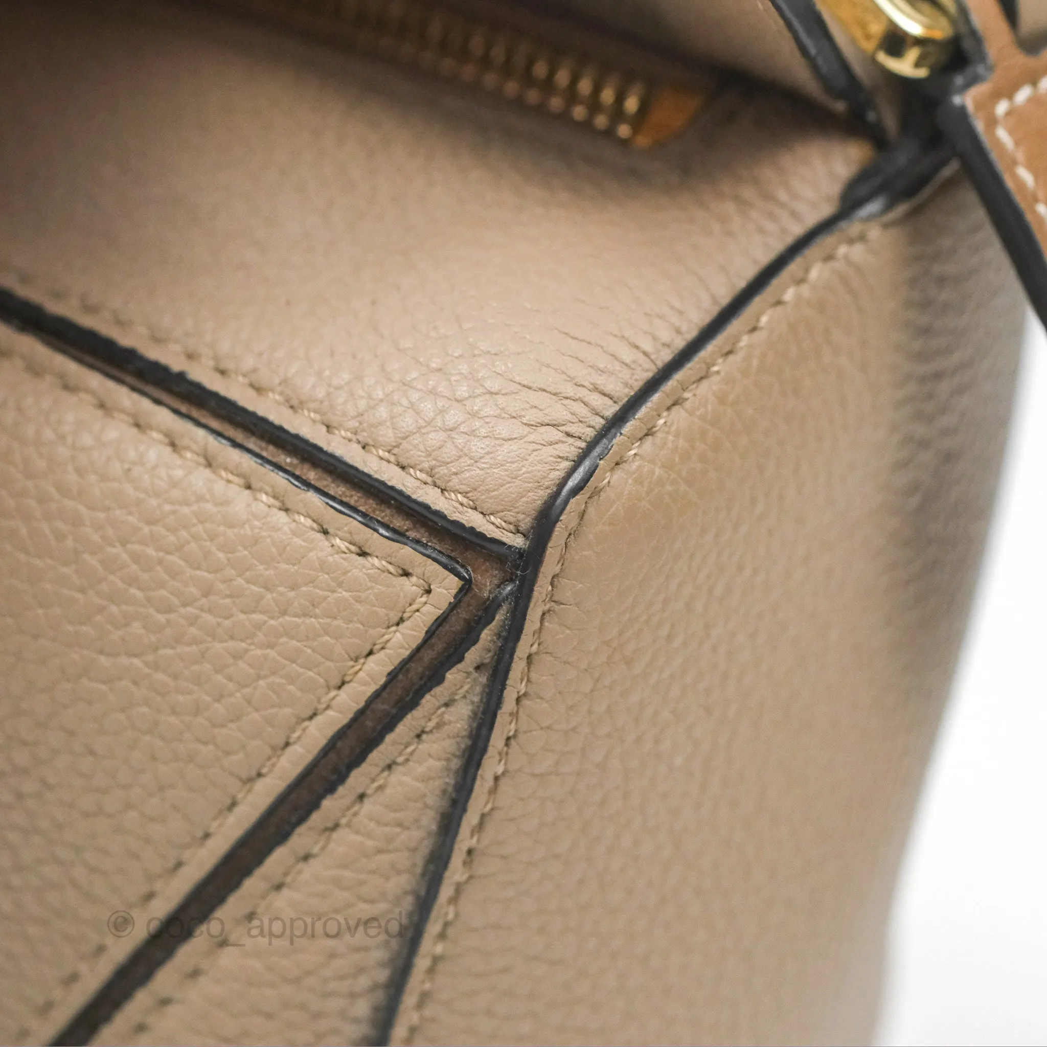 Loewe Small Puzzle Bag Sand Mink Grained Calfskin