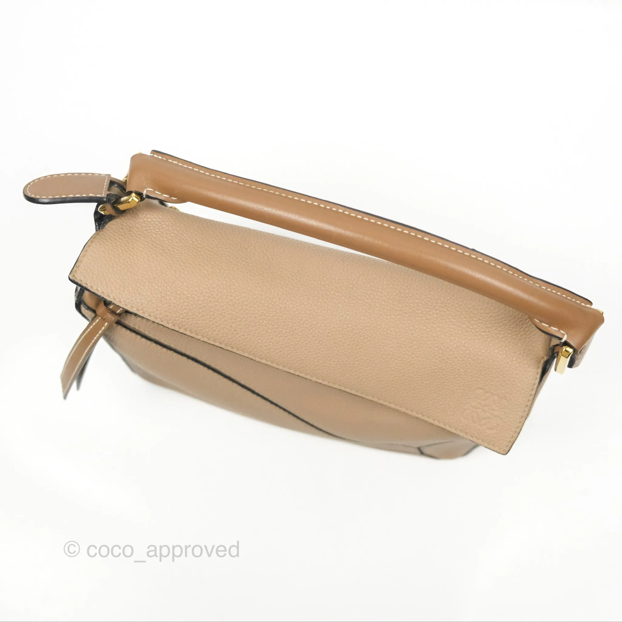 Loewe Small Puzzle Bag Sand Mink Grained Calfskin
