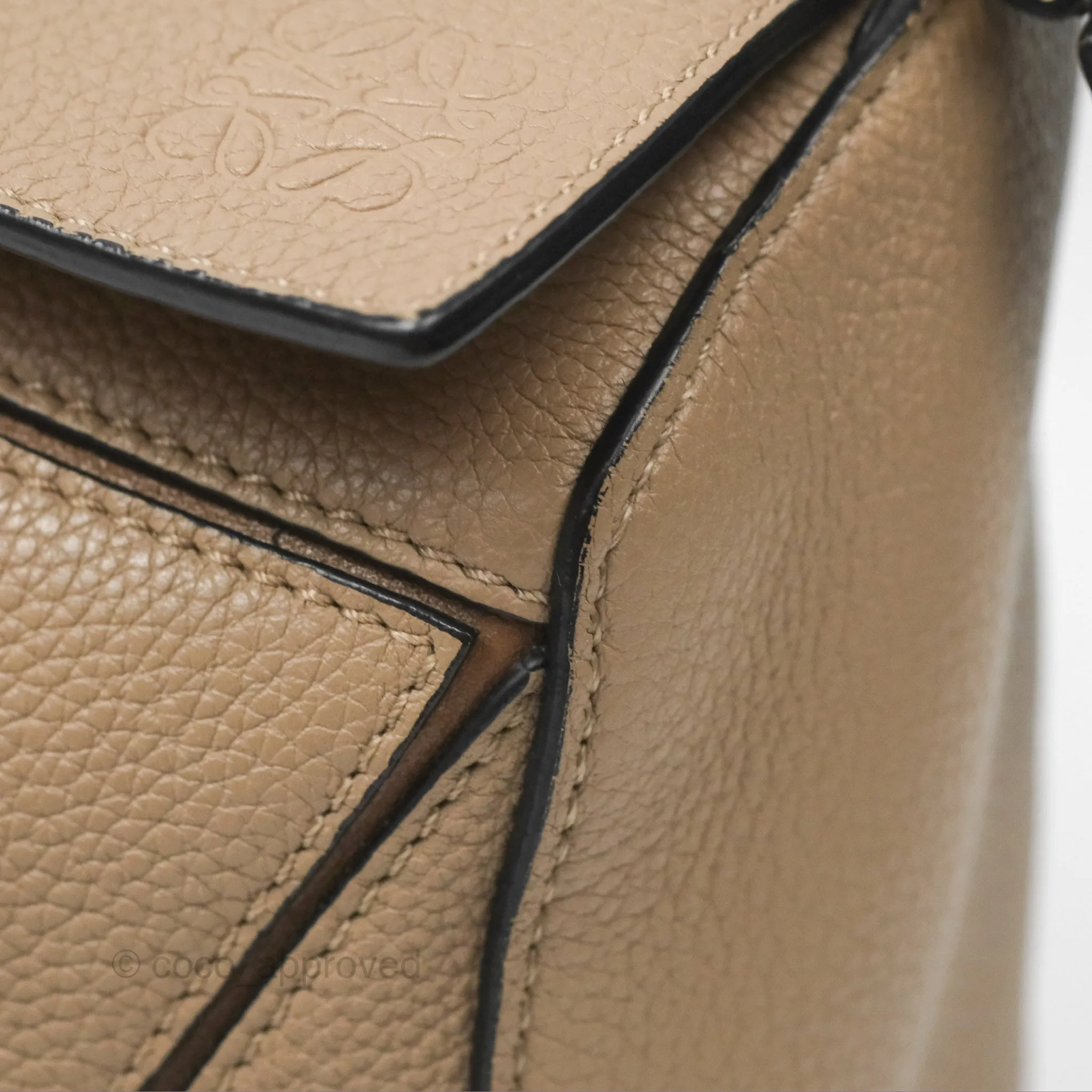 Loewe Small Puzzle Bag Sand Mink Grained Calfskin