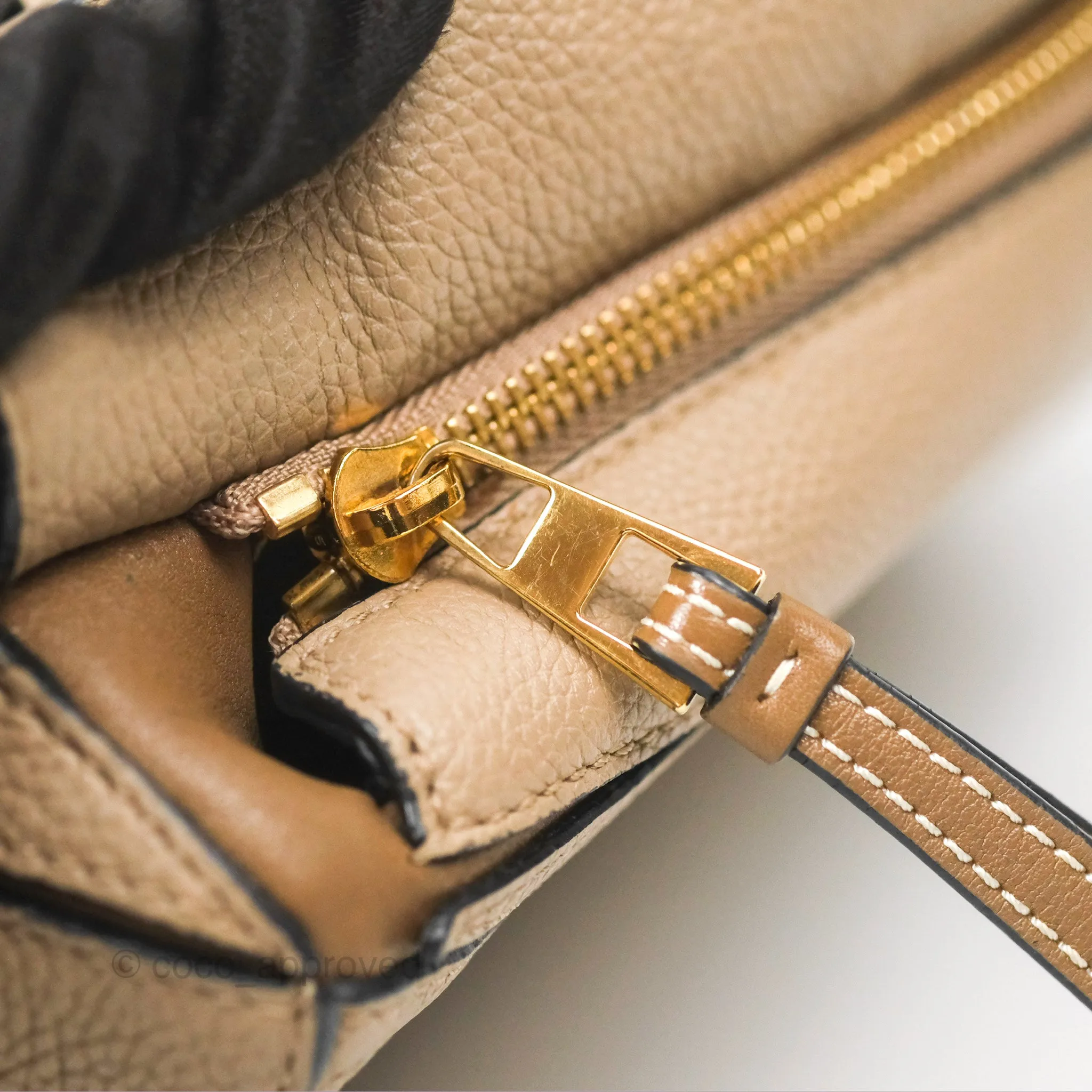 Loewe Small Puzzle Bag Sand Mink Grained Calfskin