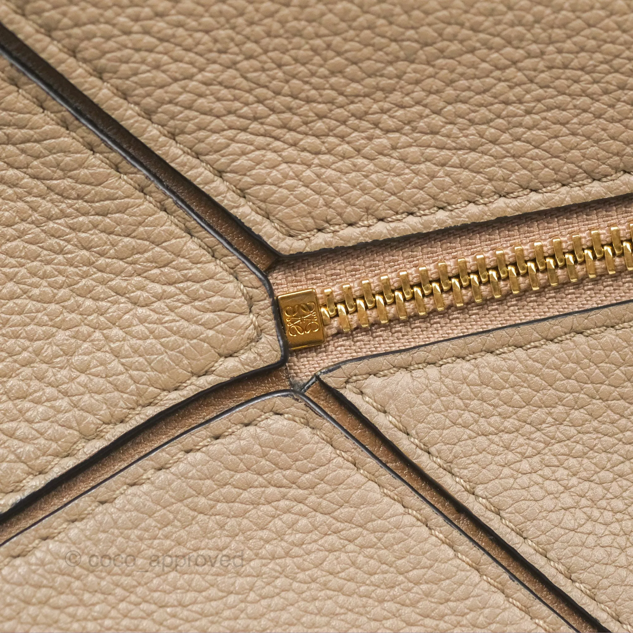 Loewe Small Puzzle Bag Sand Mink Grained Calfskin