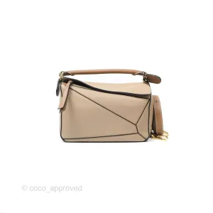 Loewe Small Puzzle Bag Sand Mink Grained Calfskin