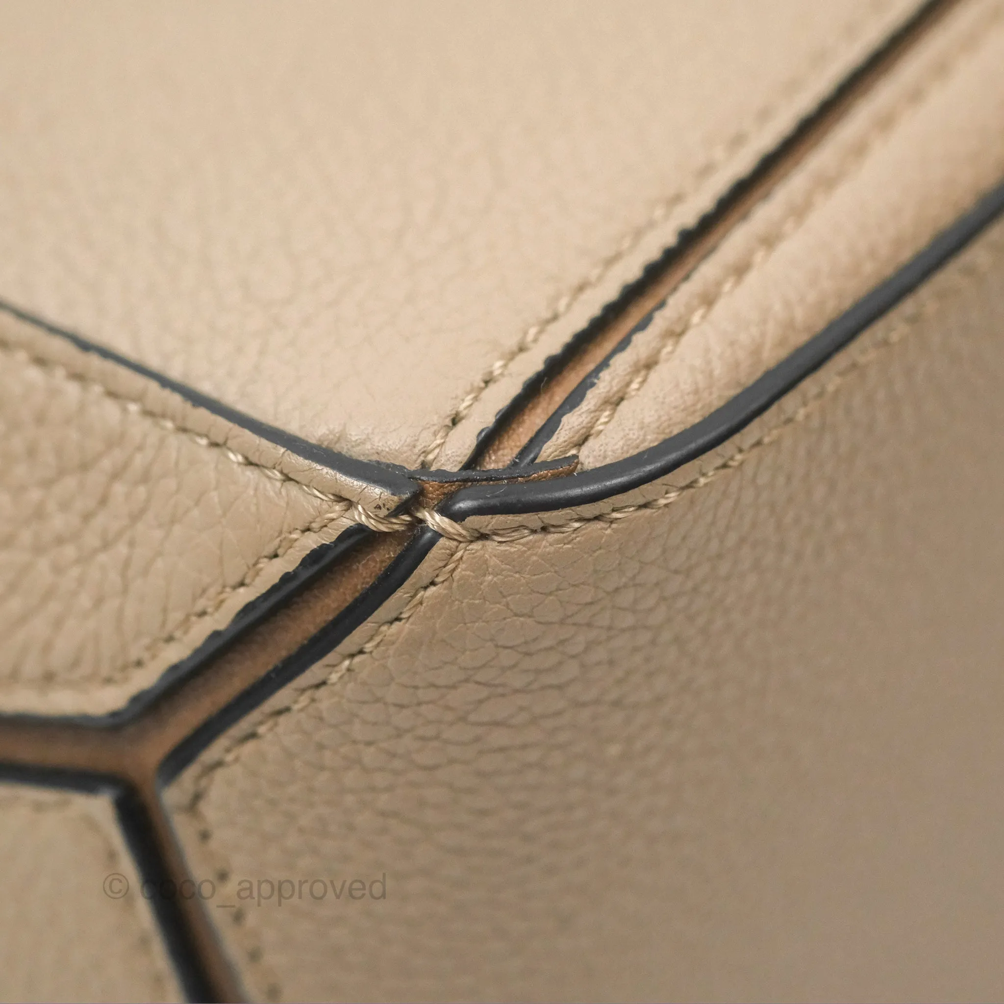 Loewe Small Puzzle Bag Sand Mink Grained Calfskin