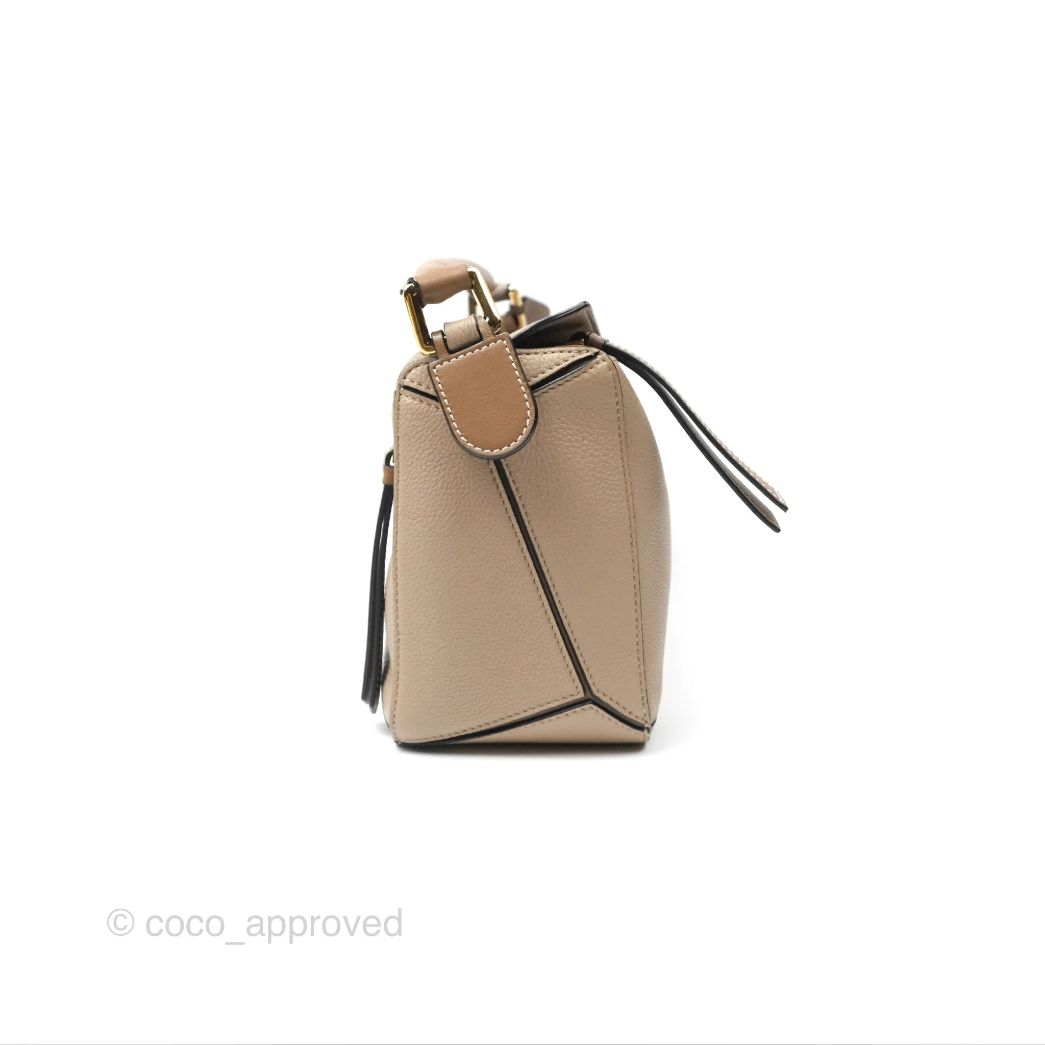 Loewe Small Puzzle Bag Sand Mink Grained Calfskin