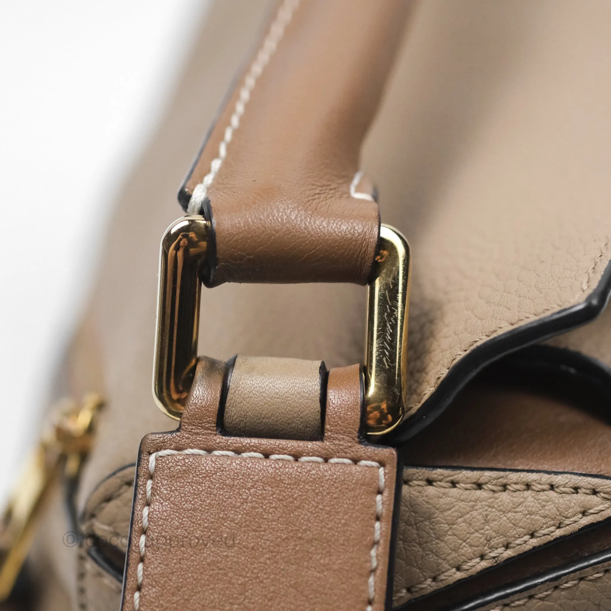 Loewe Small Puzzle Bag Sand Mink Grained Calfskin