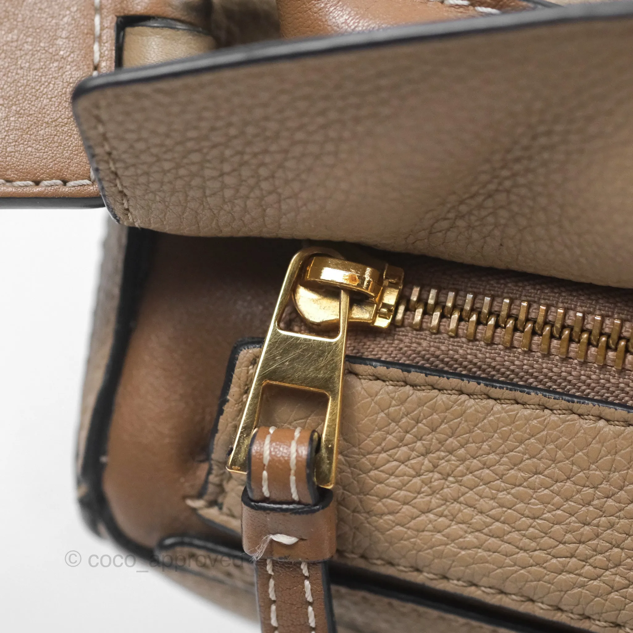 Loewe Small Puzzle Bag Sand Mink Grained Calfskin