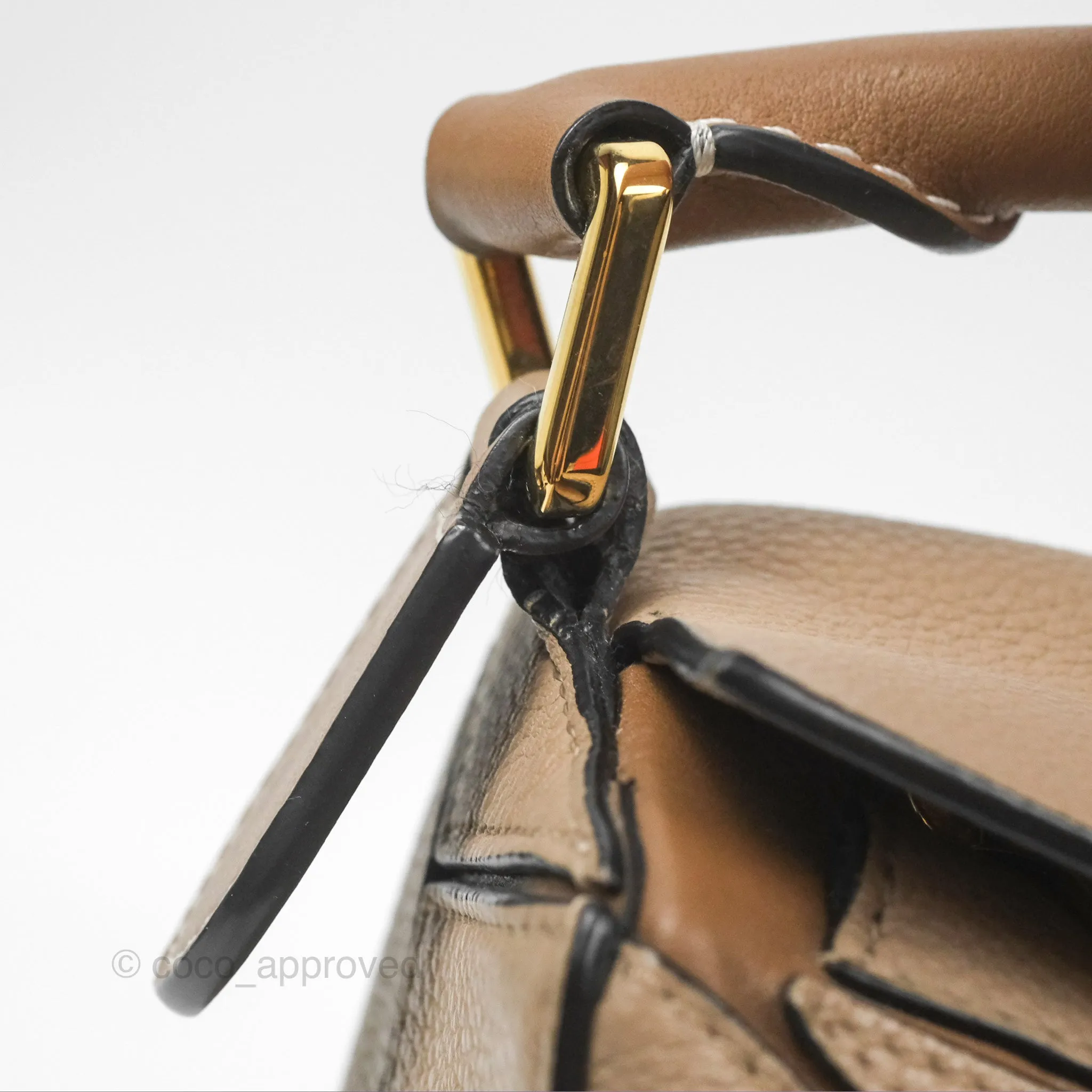 Loewe Small Puzzle Bag Sand Mink Grained Calfskin