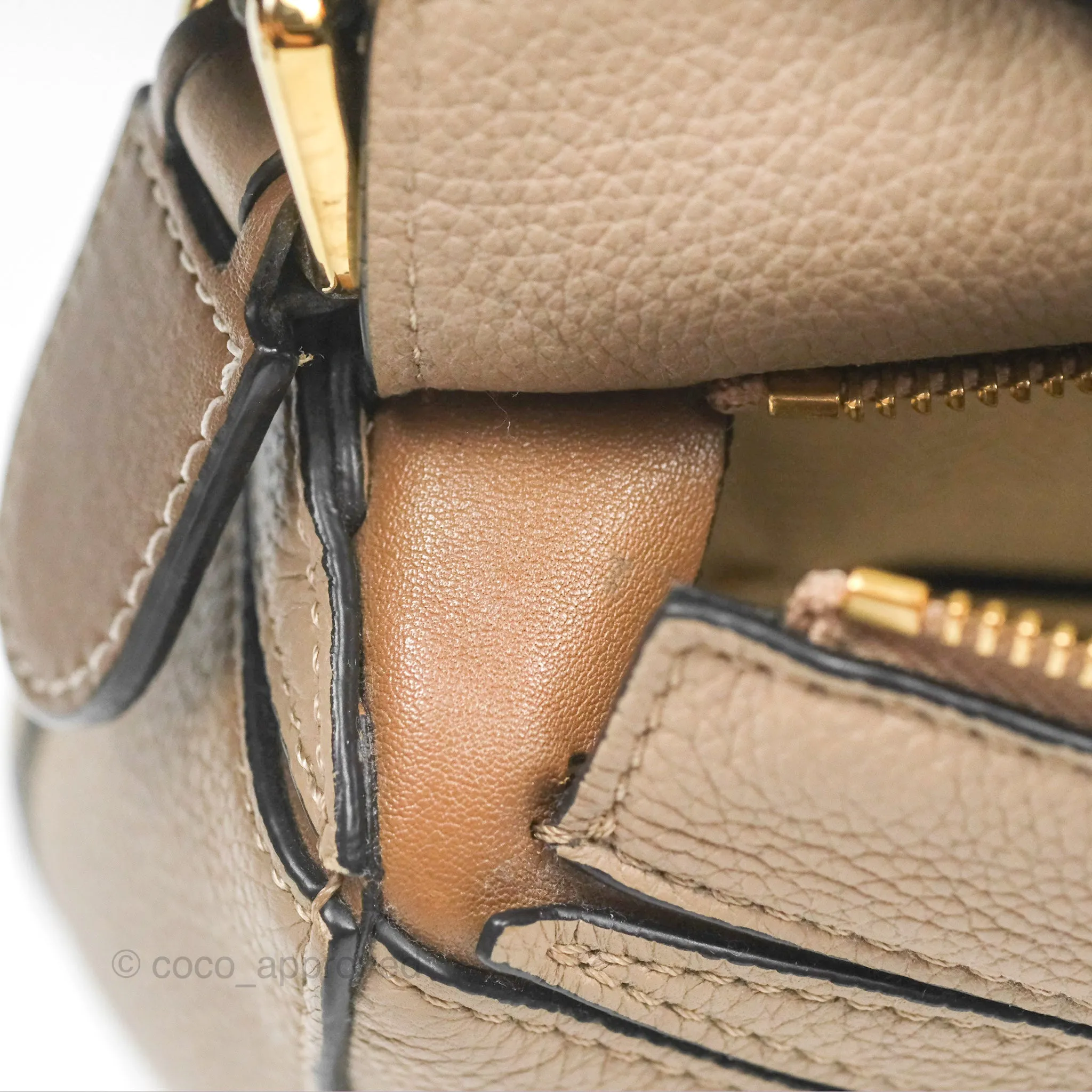 Loewe Small Puzzle Bag Sand Mink Grained Calfskin