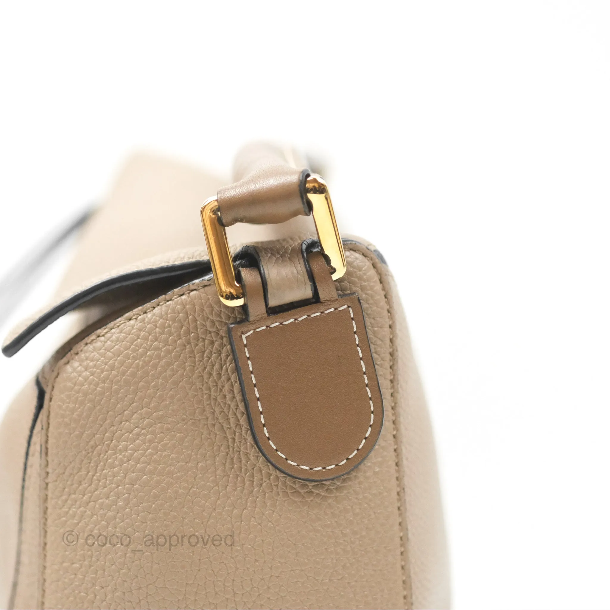 Loewe Small Puzzle Bag Sand Mink Grained Calfskin
