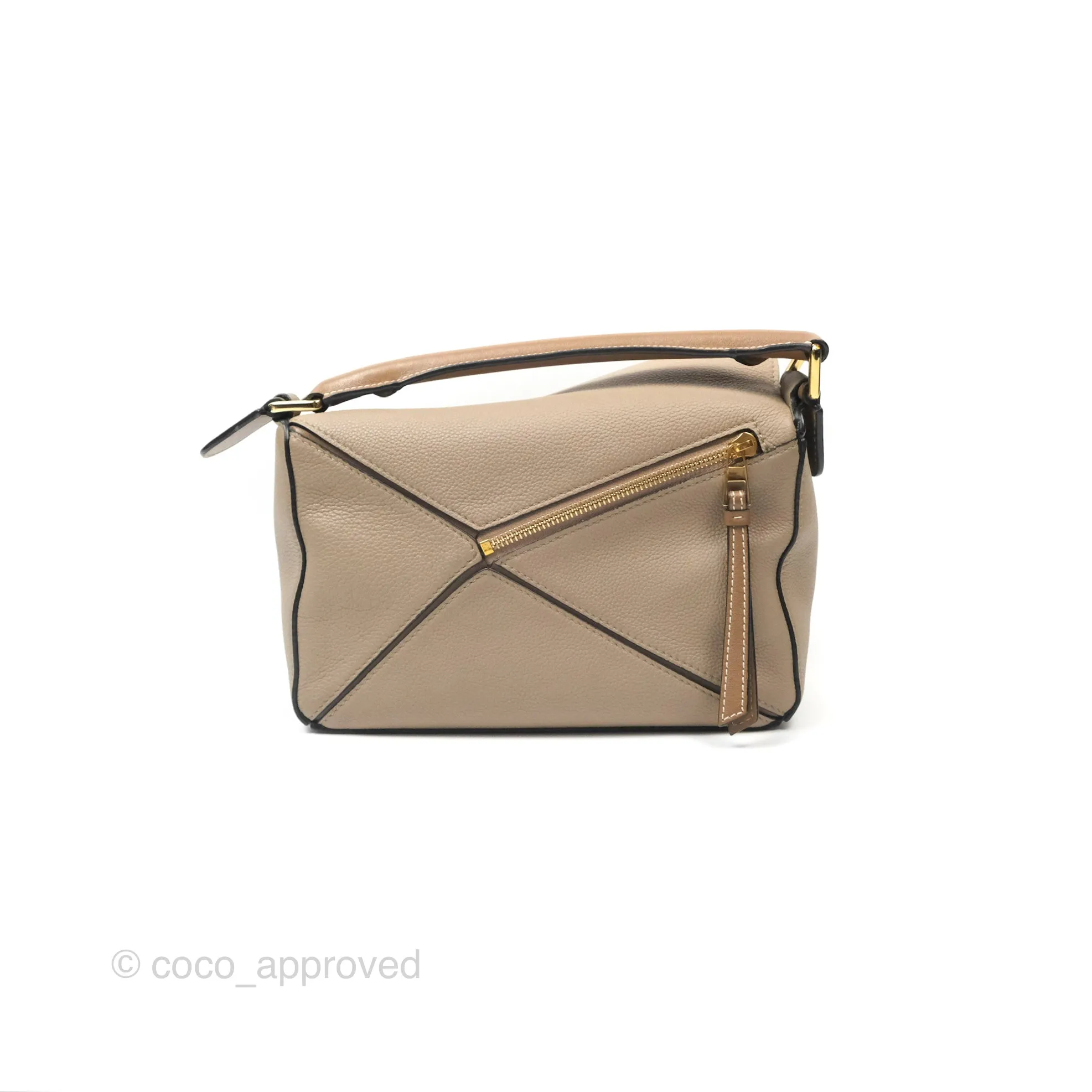 Loewe Small Puzzle Bag Sand Mink Grained Calfskin