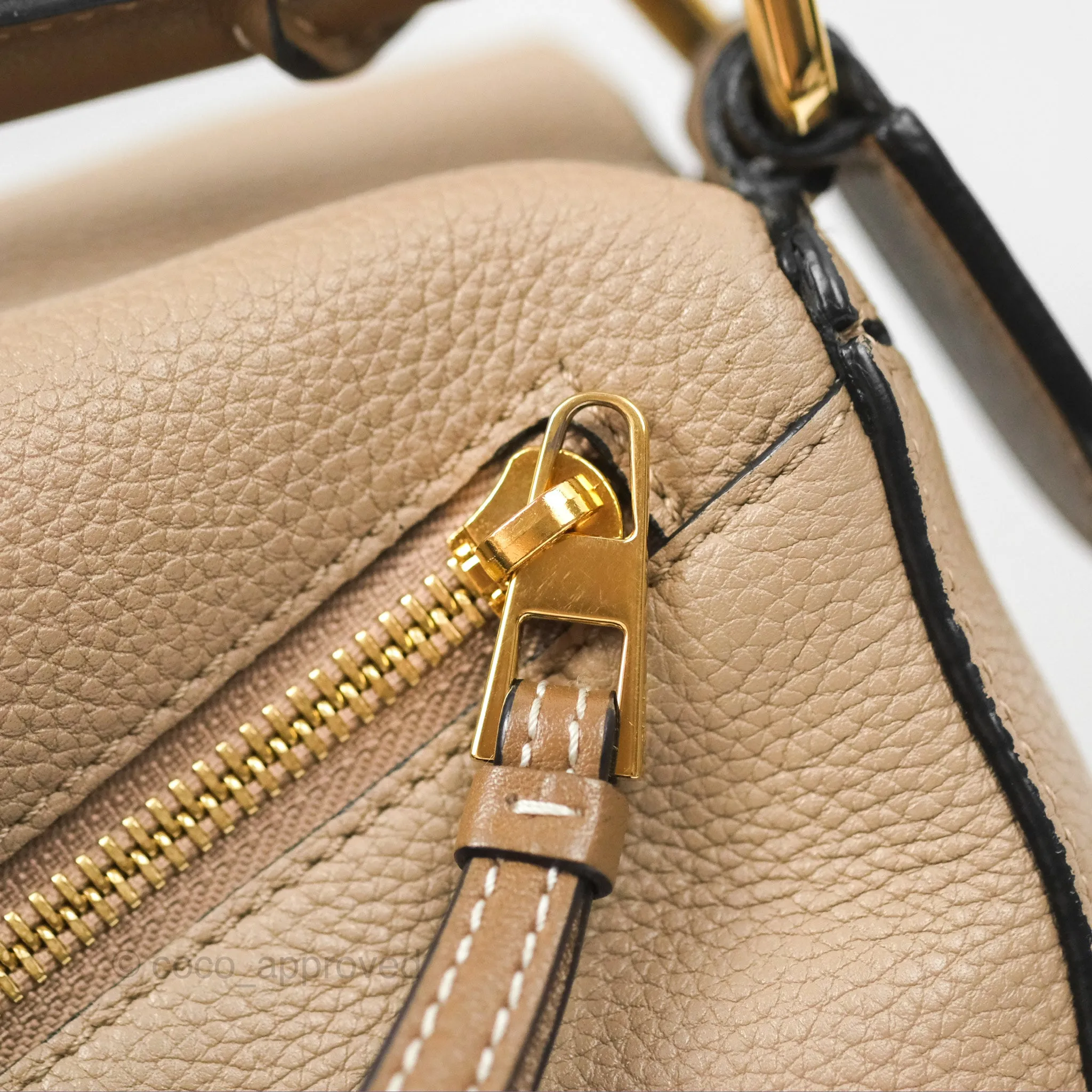 Loewe Small Puzzle Bag Sand Mink Grained Calfskin