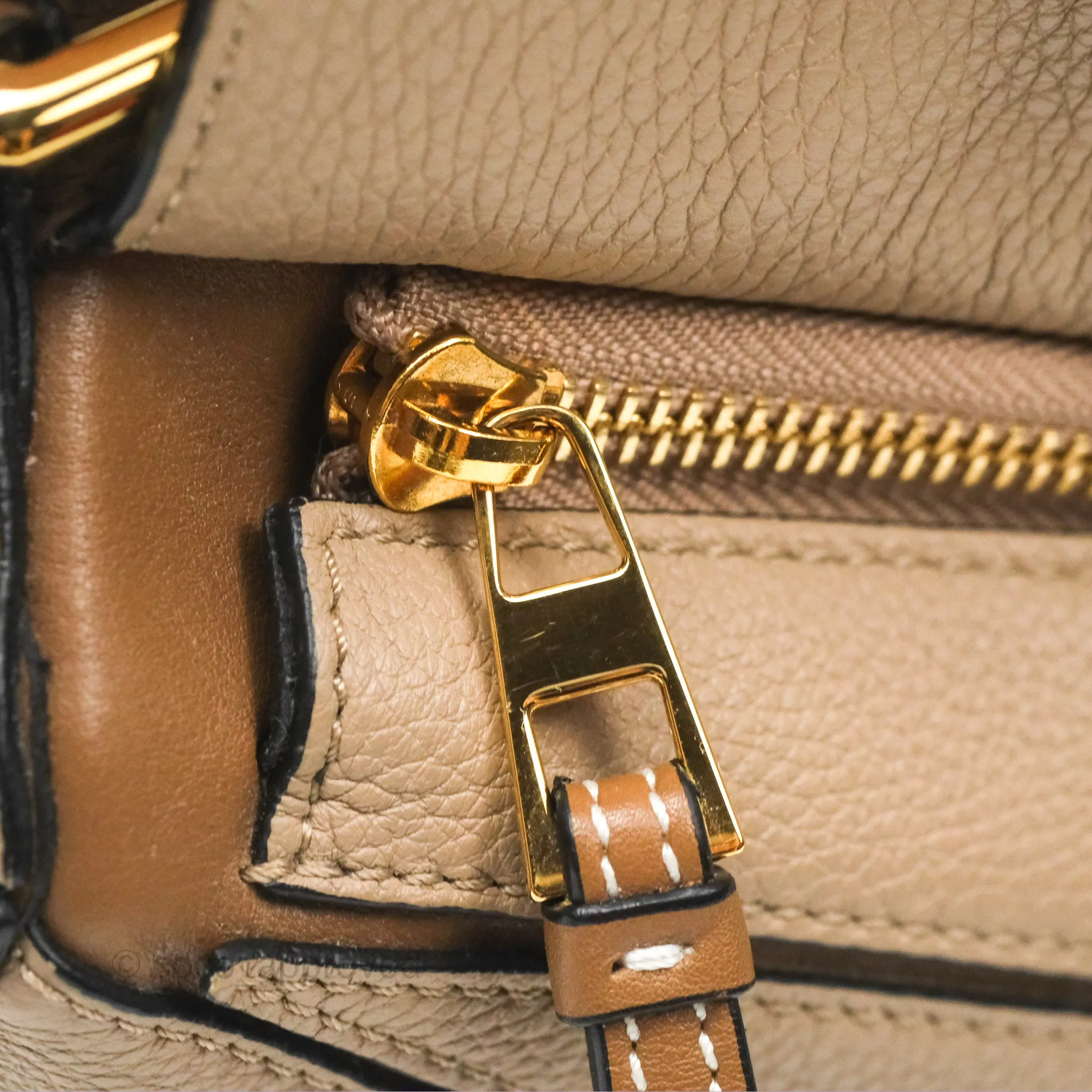 Loewe Small Puzzle Bag Sand Mink Grained Calfskin