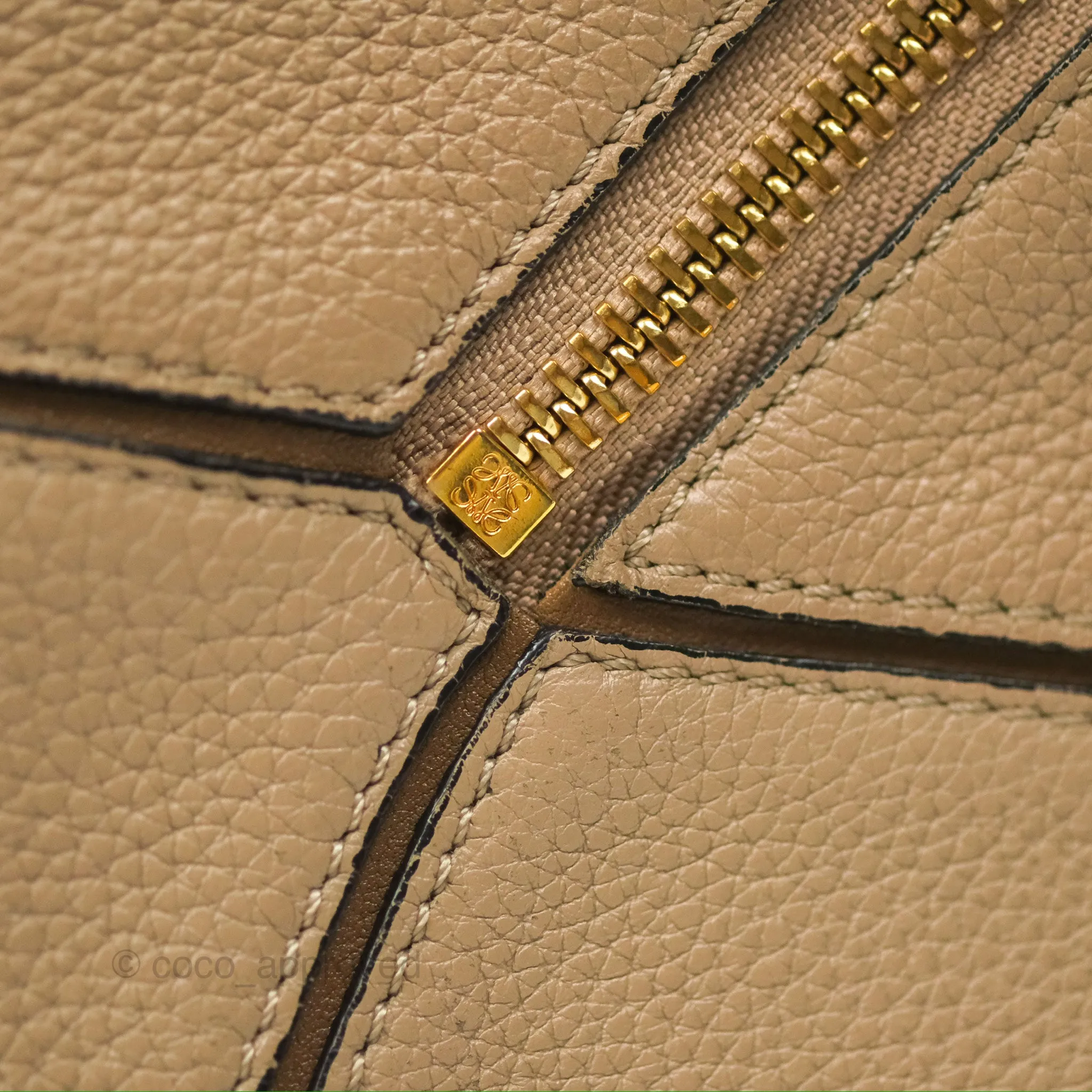 Loewe Small Puzzle Bag Sand Mink Grained Calfskin