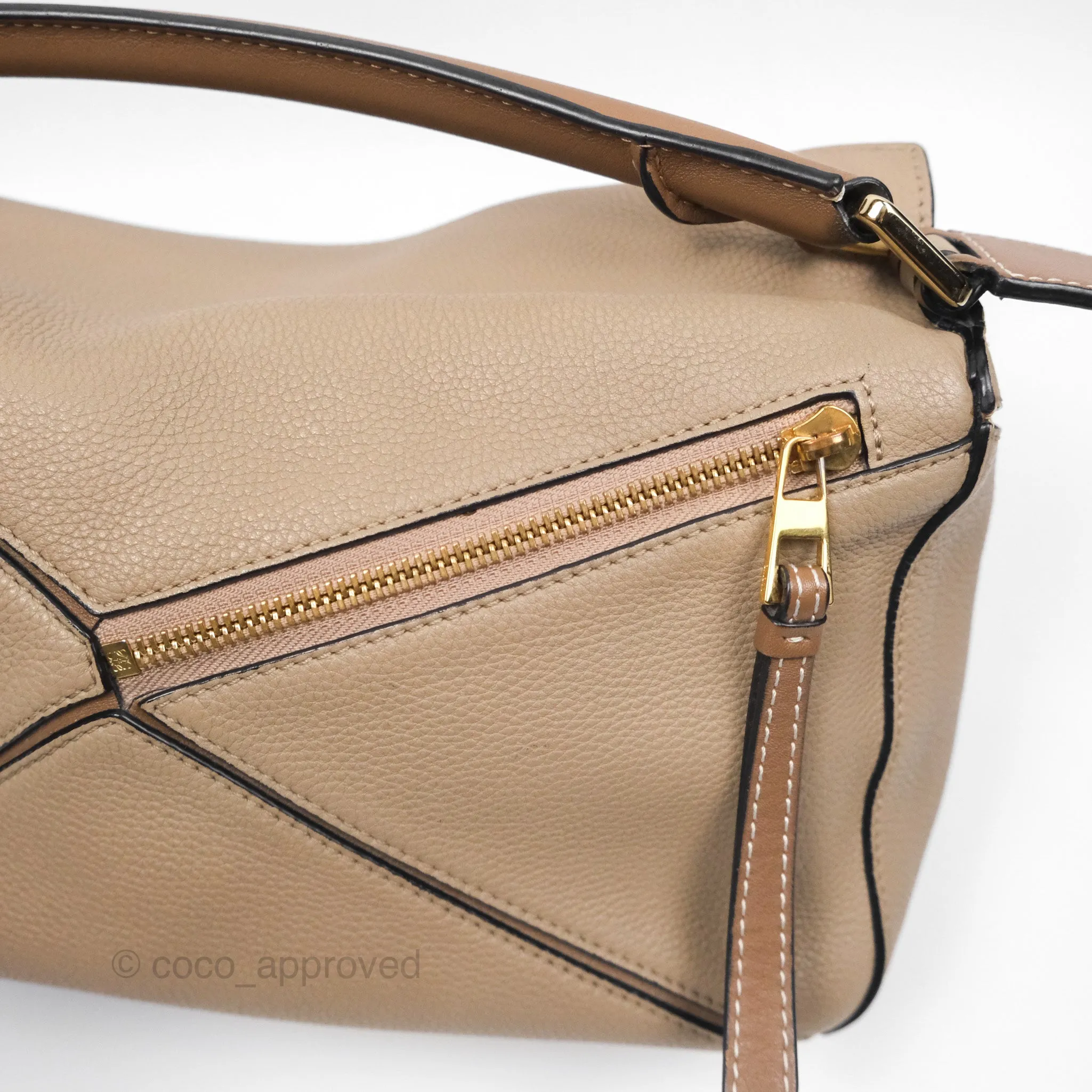 Loewe Small Puzzle Bag Sand Mink Grained Calfskin