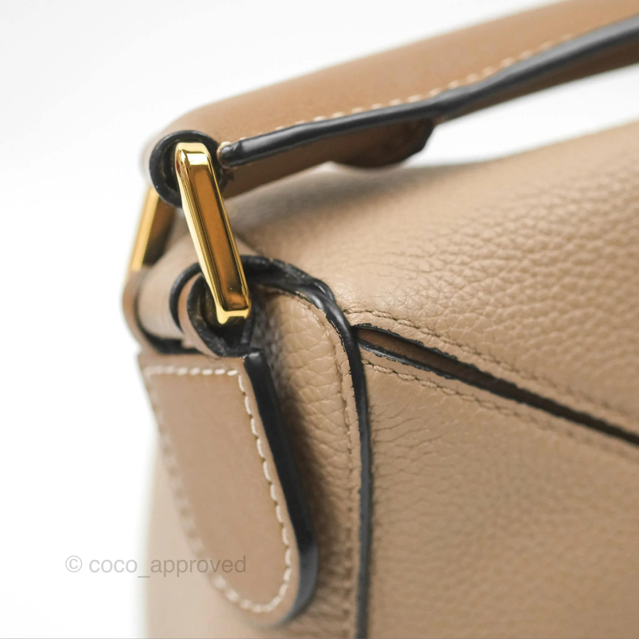 Loewe Small Puzzle Bag Sand Mink Grained Calfskin