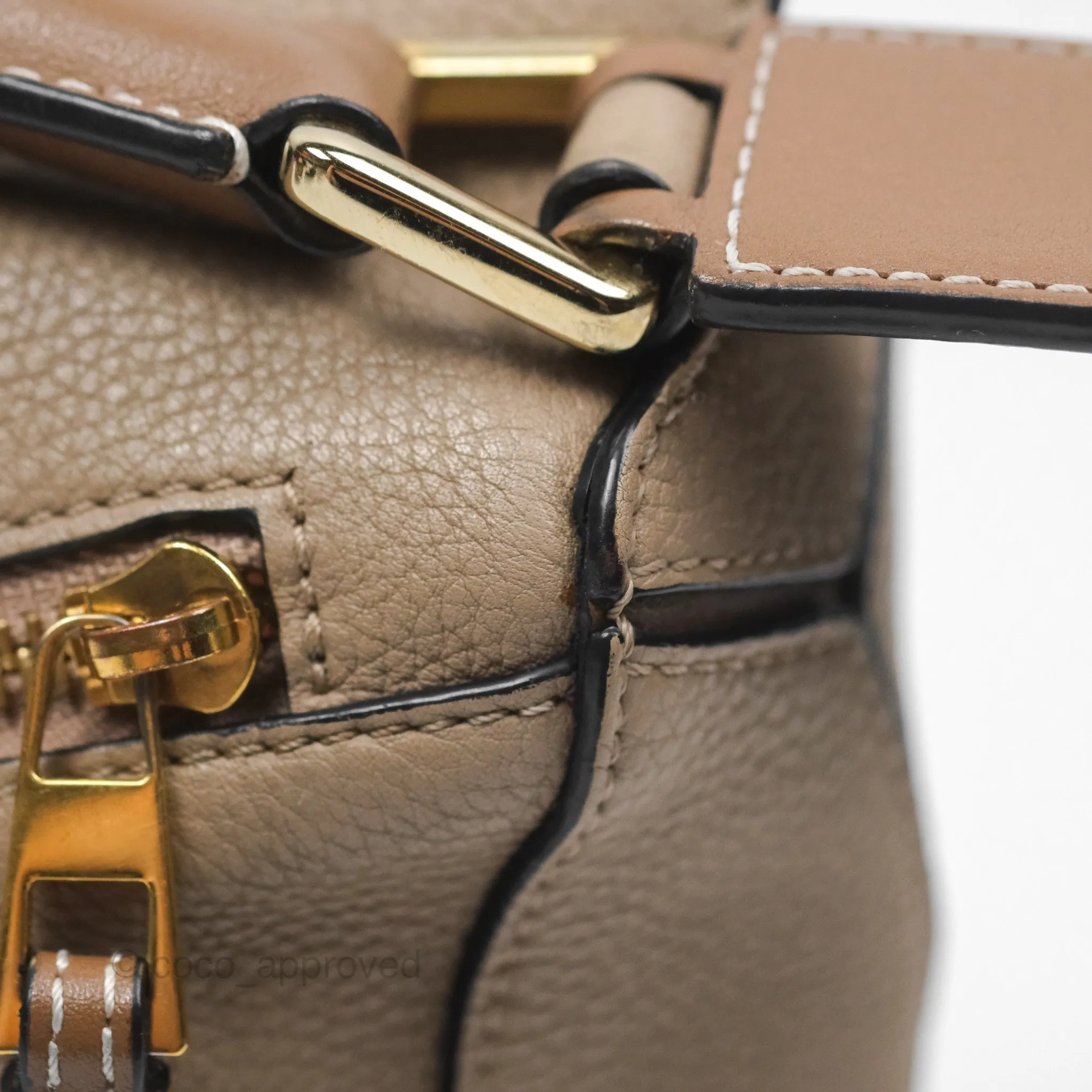 Loewe Small Puzzle Bag Sand Mink Grained Calfskin