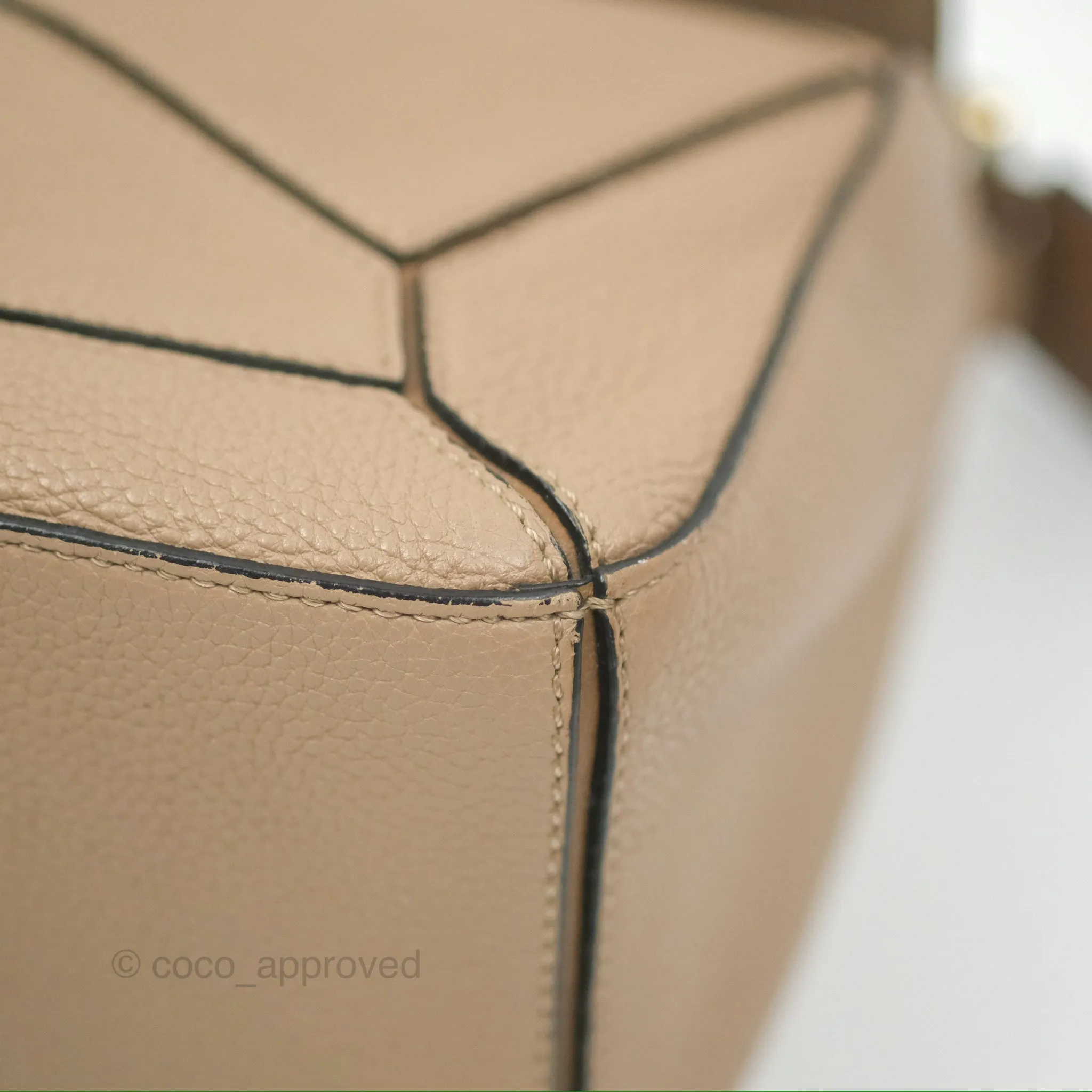 Loewe Small Puzzle Bag Sand Mink Grained Calfskin