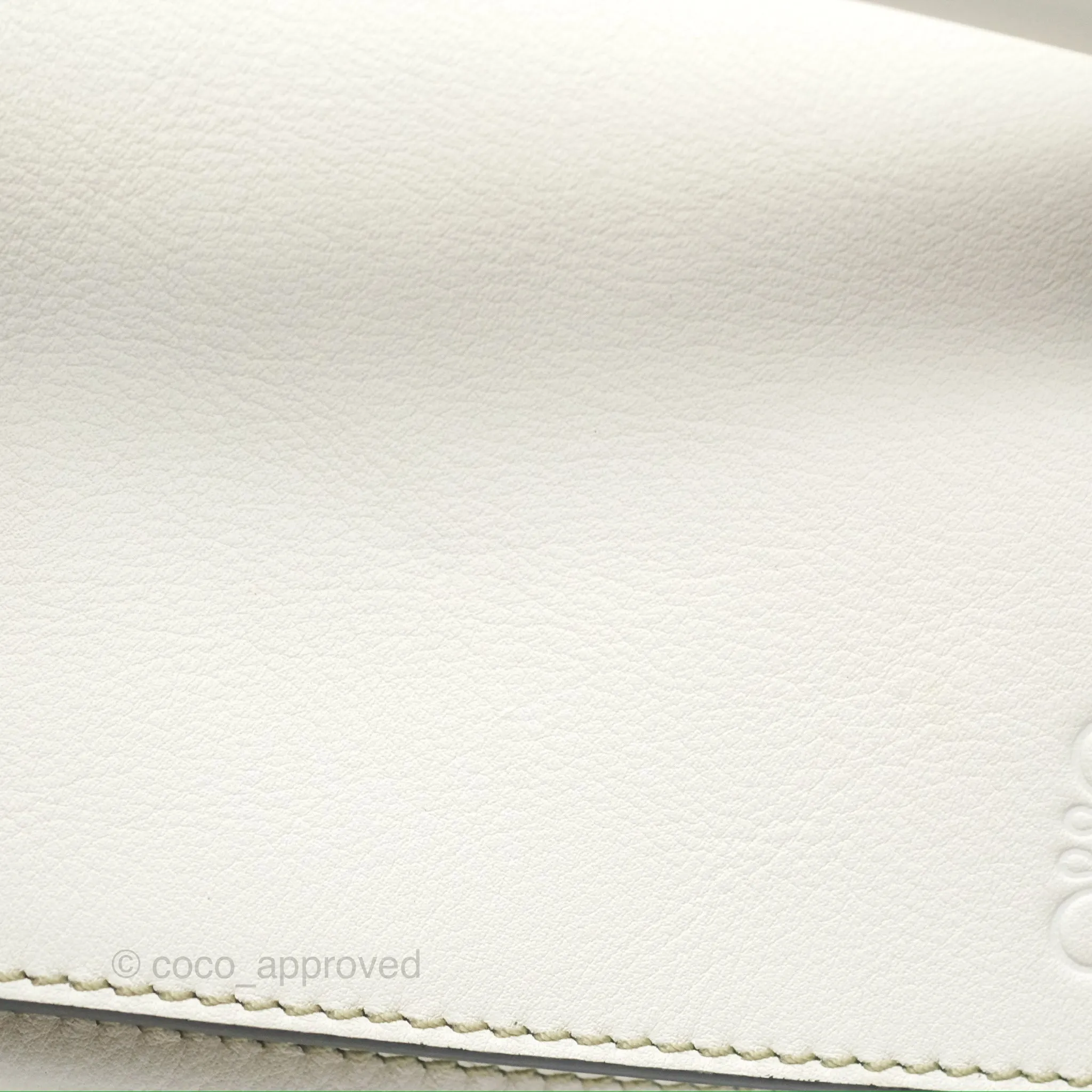Loewe Small Puzzle Bag Soft White/ Rosemary Calfskin Silver Hardware