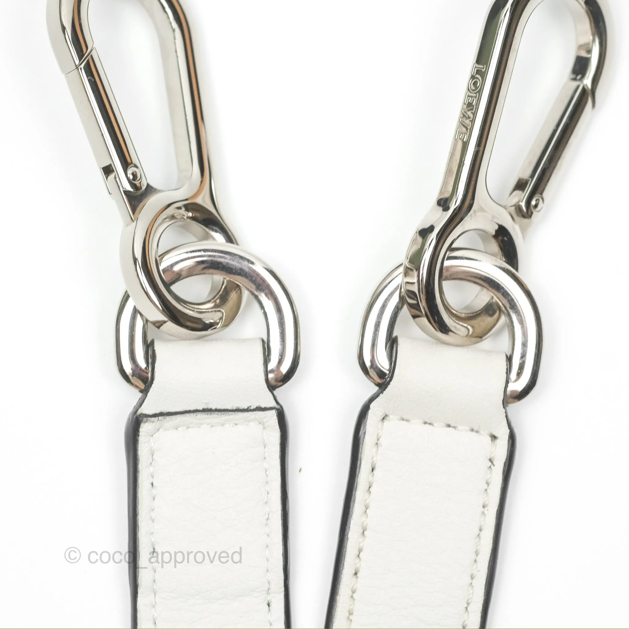 Loewe Small Puzzle Bag Soft White/ Rosemary Calfskin Silver Hardware