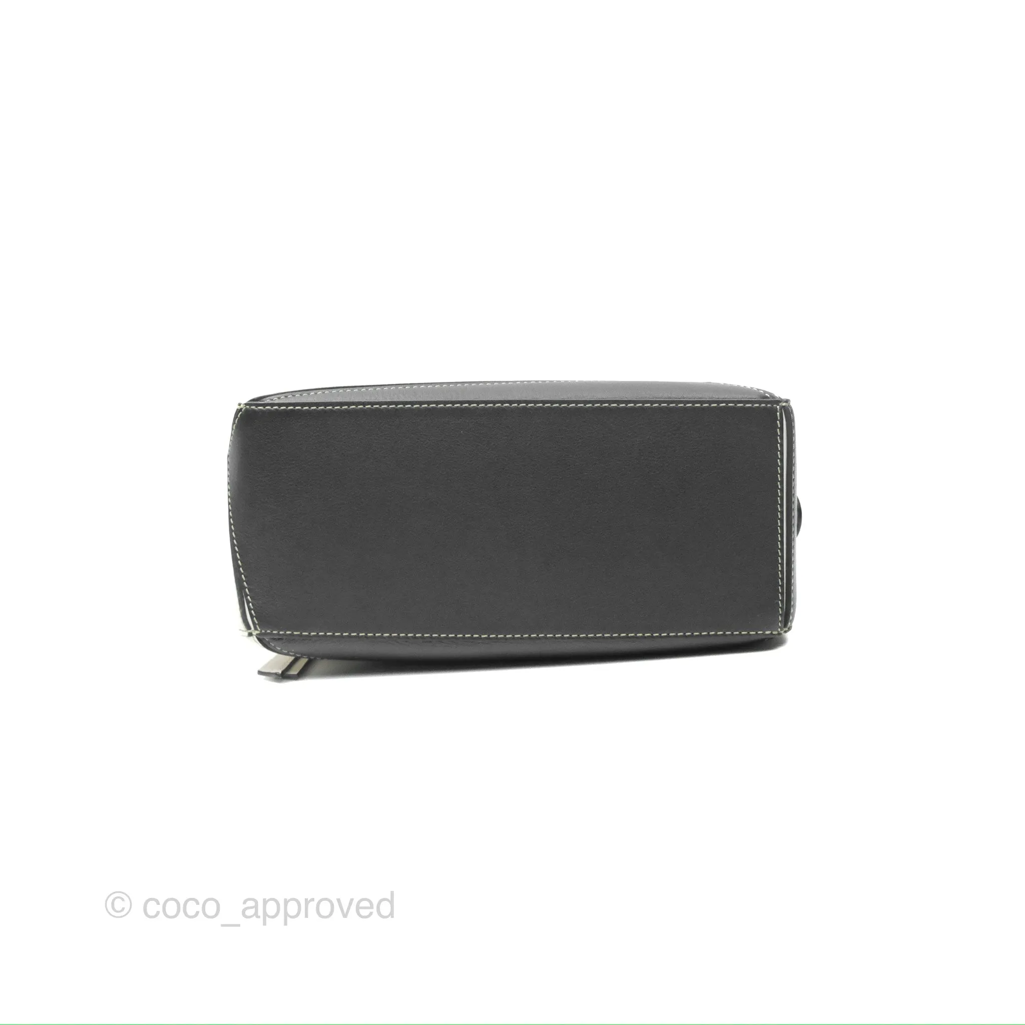 Loewe Small Puzzle Bag Soft White/ Rosemary Calfskin Silver Hardware