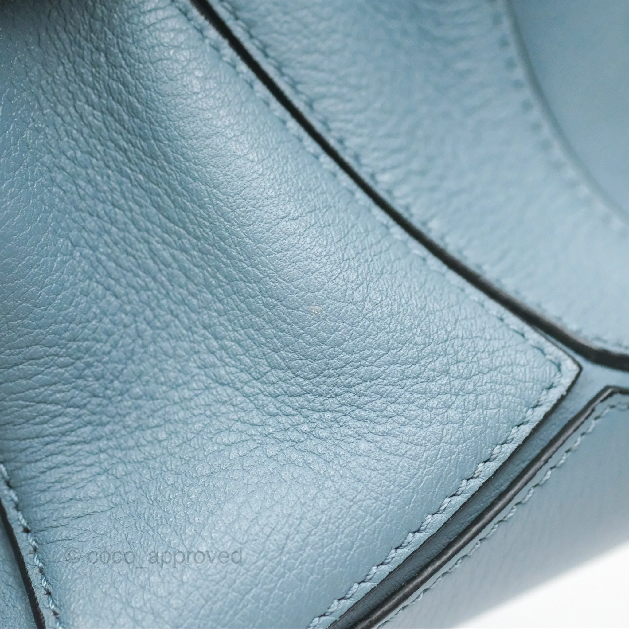 Loewe Small Puzzle Bag Stone Blue Calfskin Gold Hardware