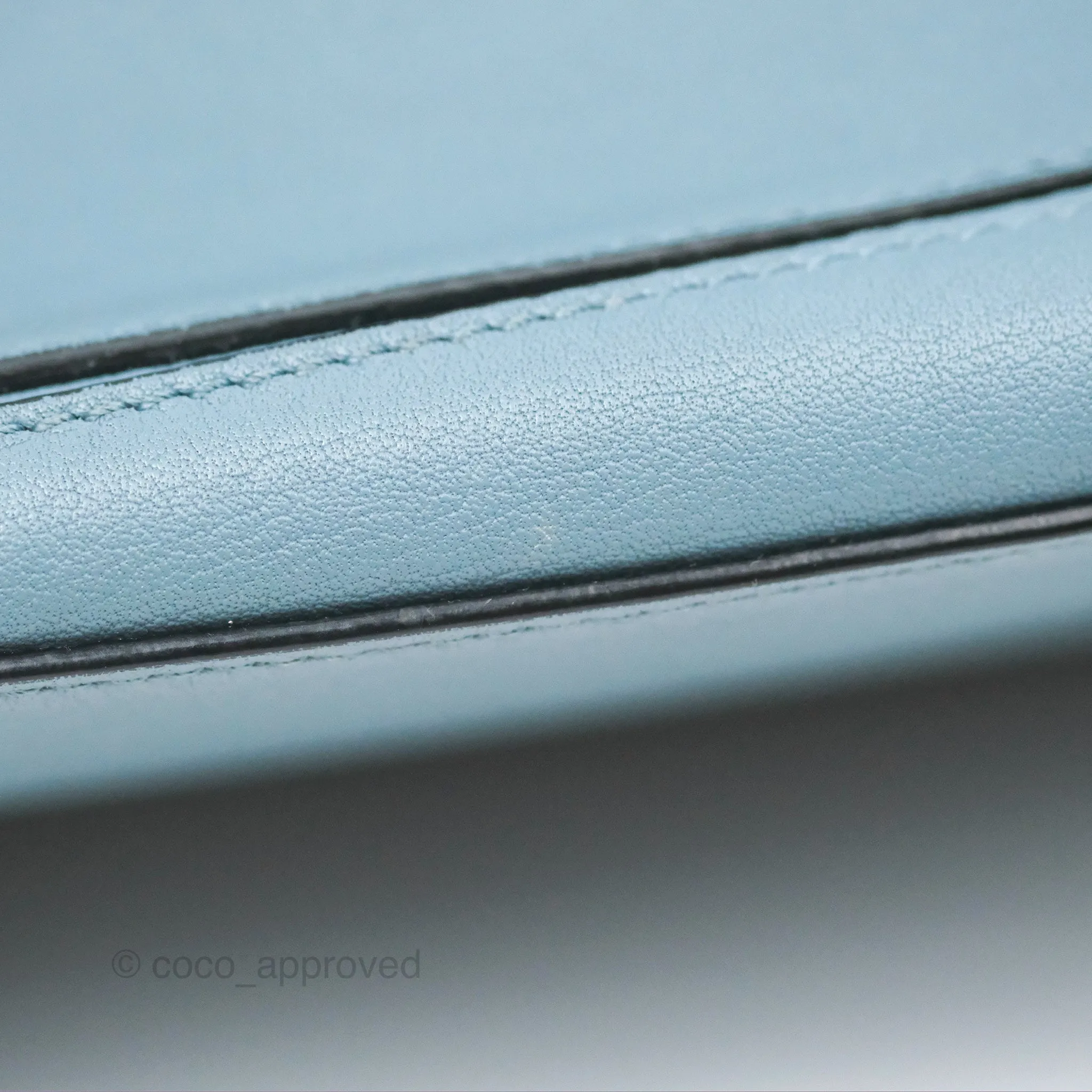 Loewe Small Puzzle Bag Stone Blue Calfskin Gold Hardware