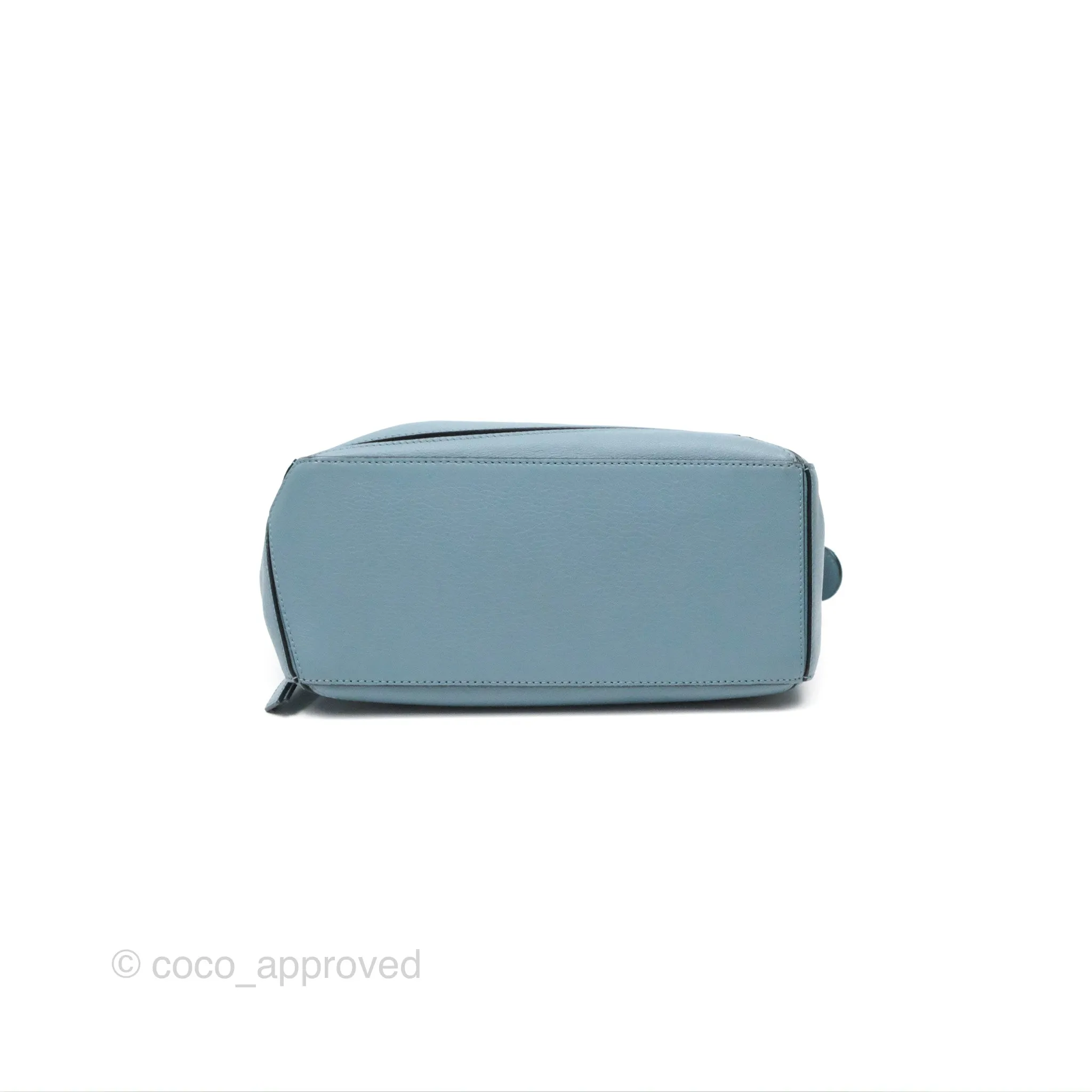 Loewe Small Puzzle Bag Stone Blue Calfskin Gold Hardware