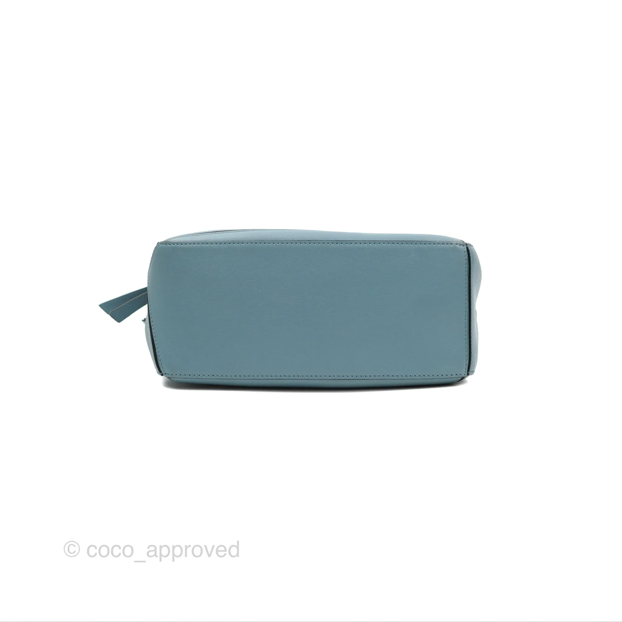 Loewe Small Puzzle Bag Stone Blue Calfskin Silver Hardware