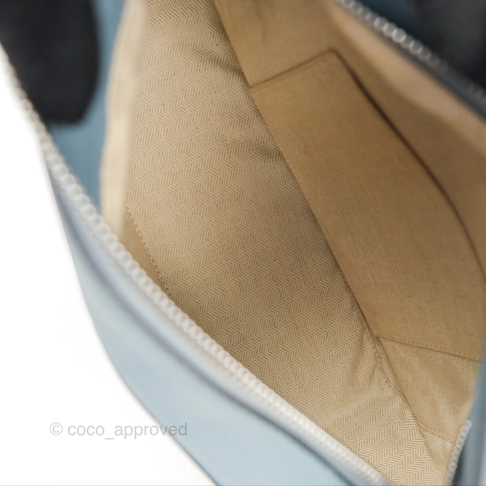 Loewe Small Puzzle Bag Stone Blue Calfskin Silver Hardware