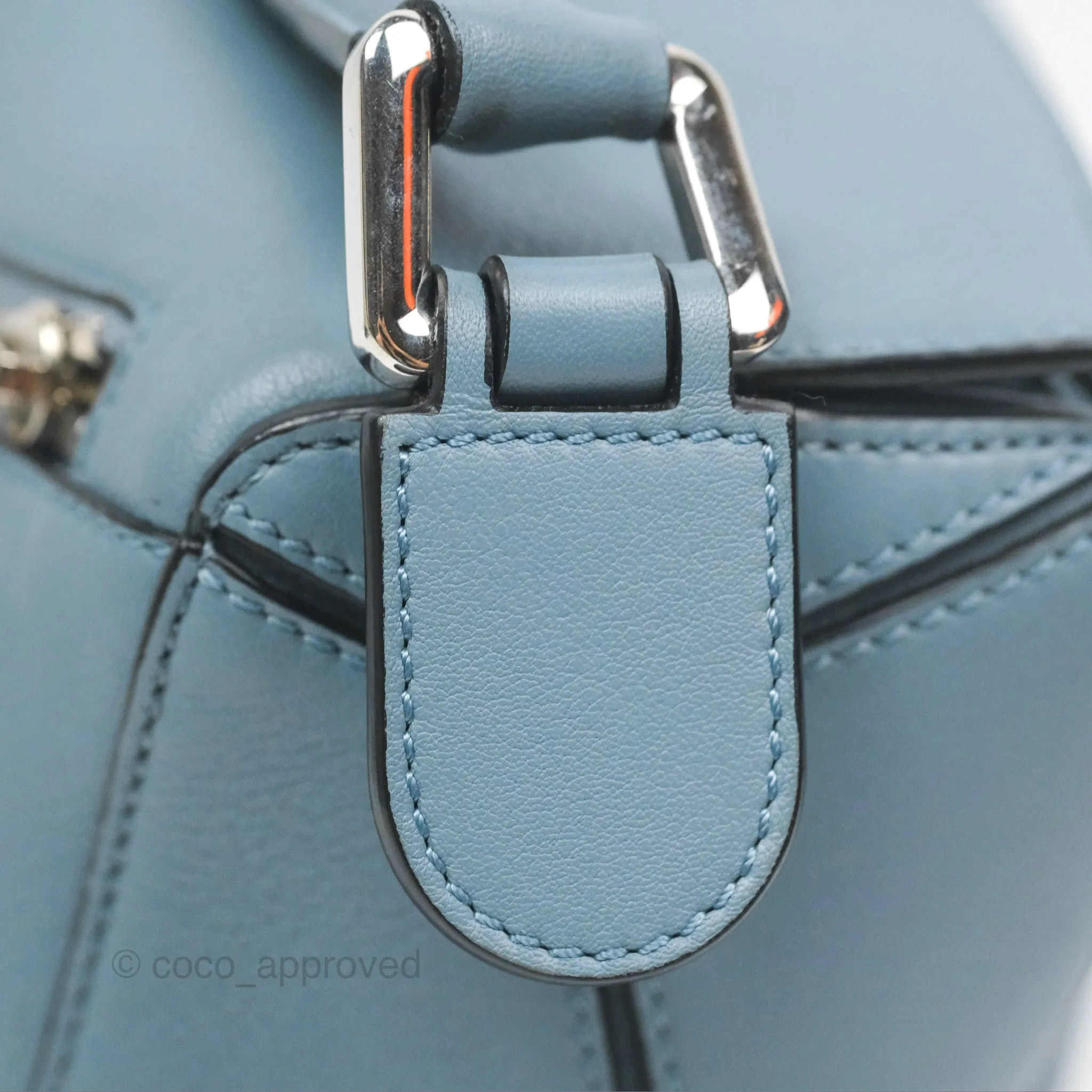 Loewe Small Puzzle Bag Stone Blue Calfskin