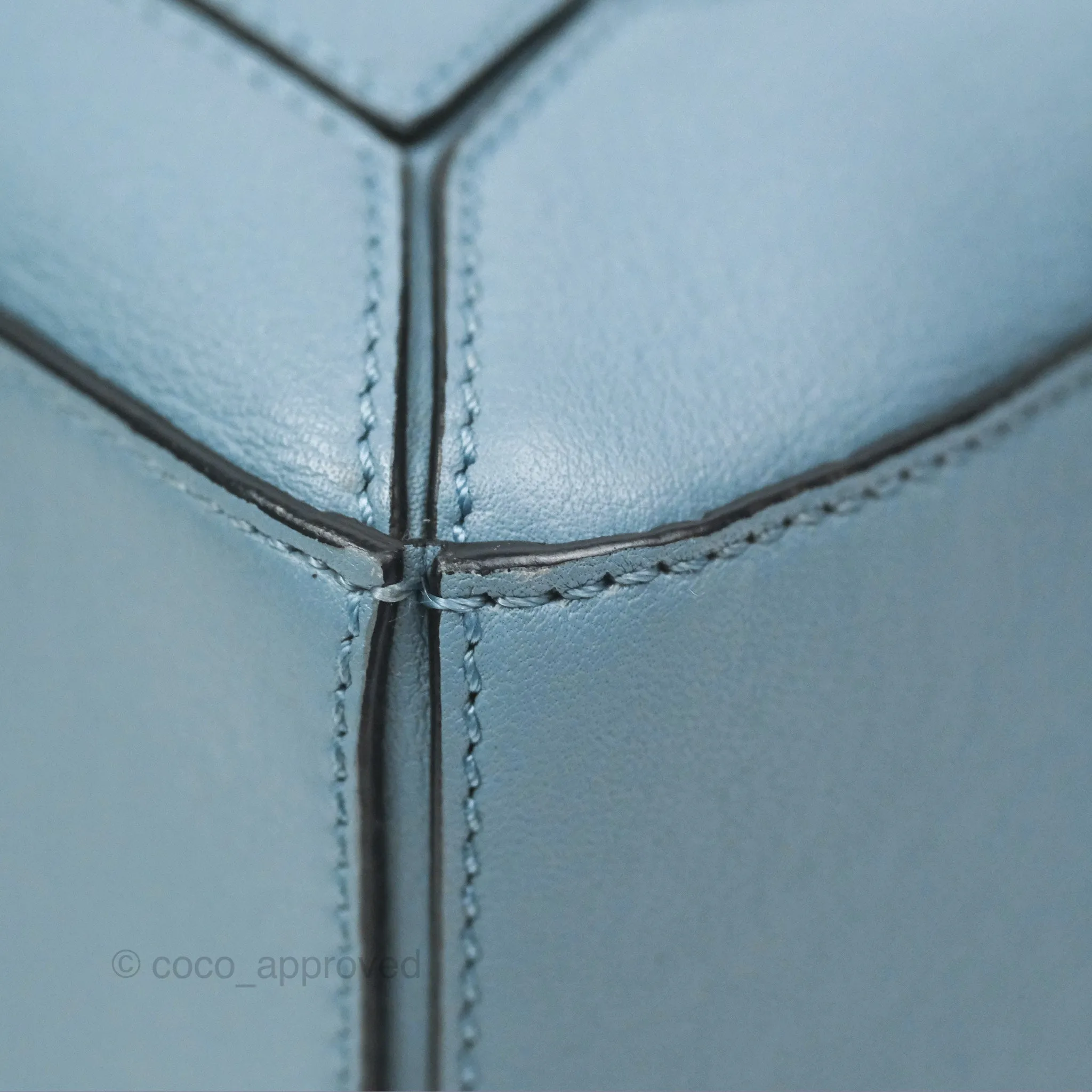 Loewe Small Puzzle Bag Stone Blue Calfskin