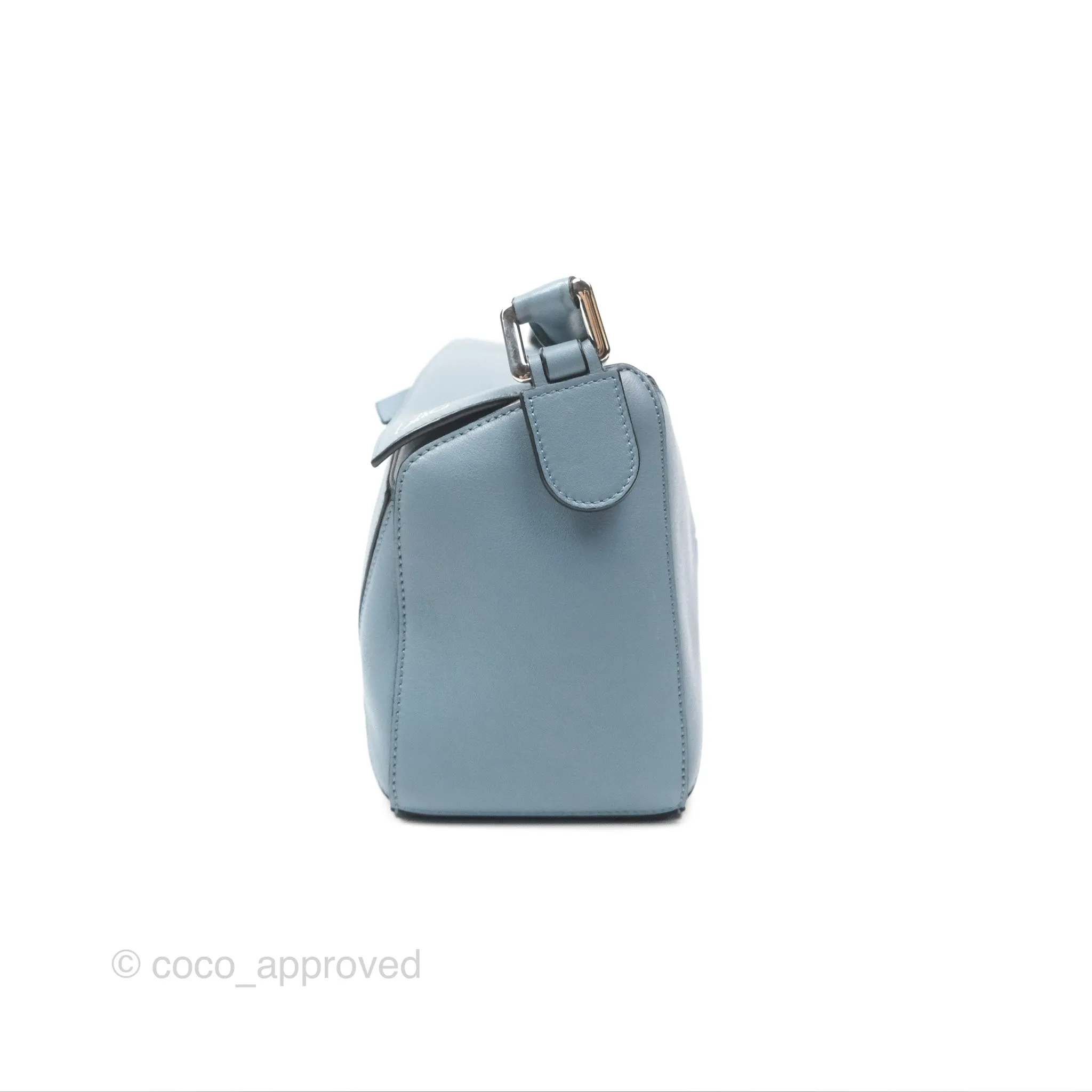 Loewe Small Puzzle Bag Stone Blue Calfskin