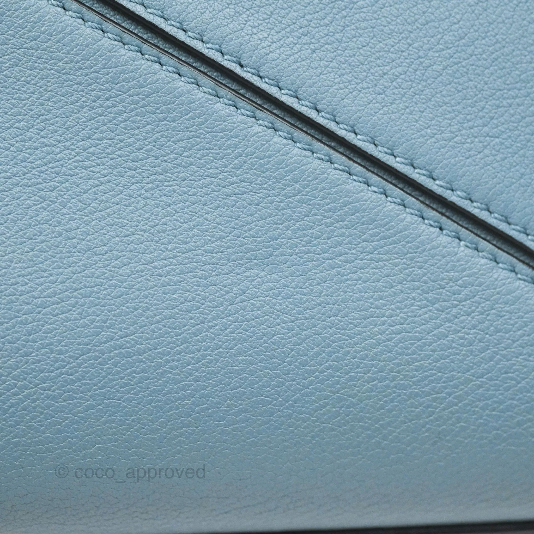 Loewe Small Puzzle Bag Stone Blue Calfskin