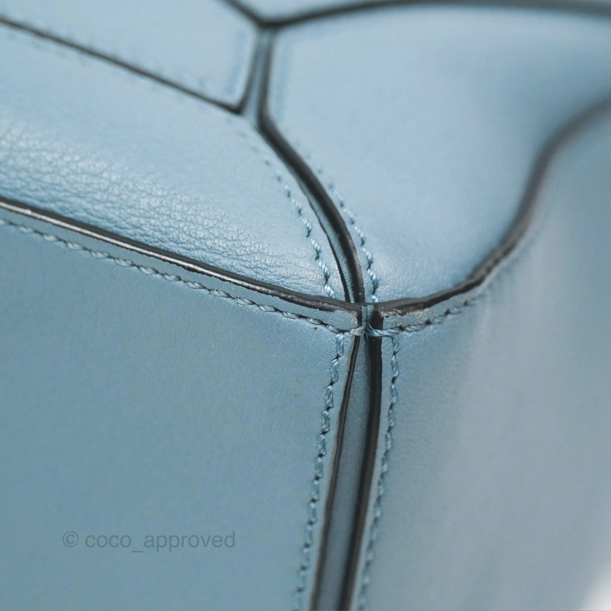 Loewe Small Puzzle Bag Stone Blue Calfskin