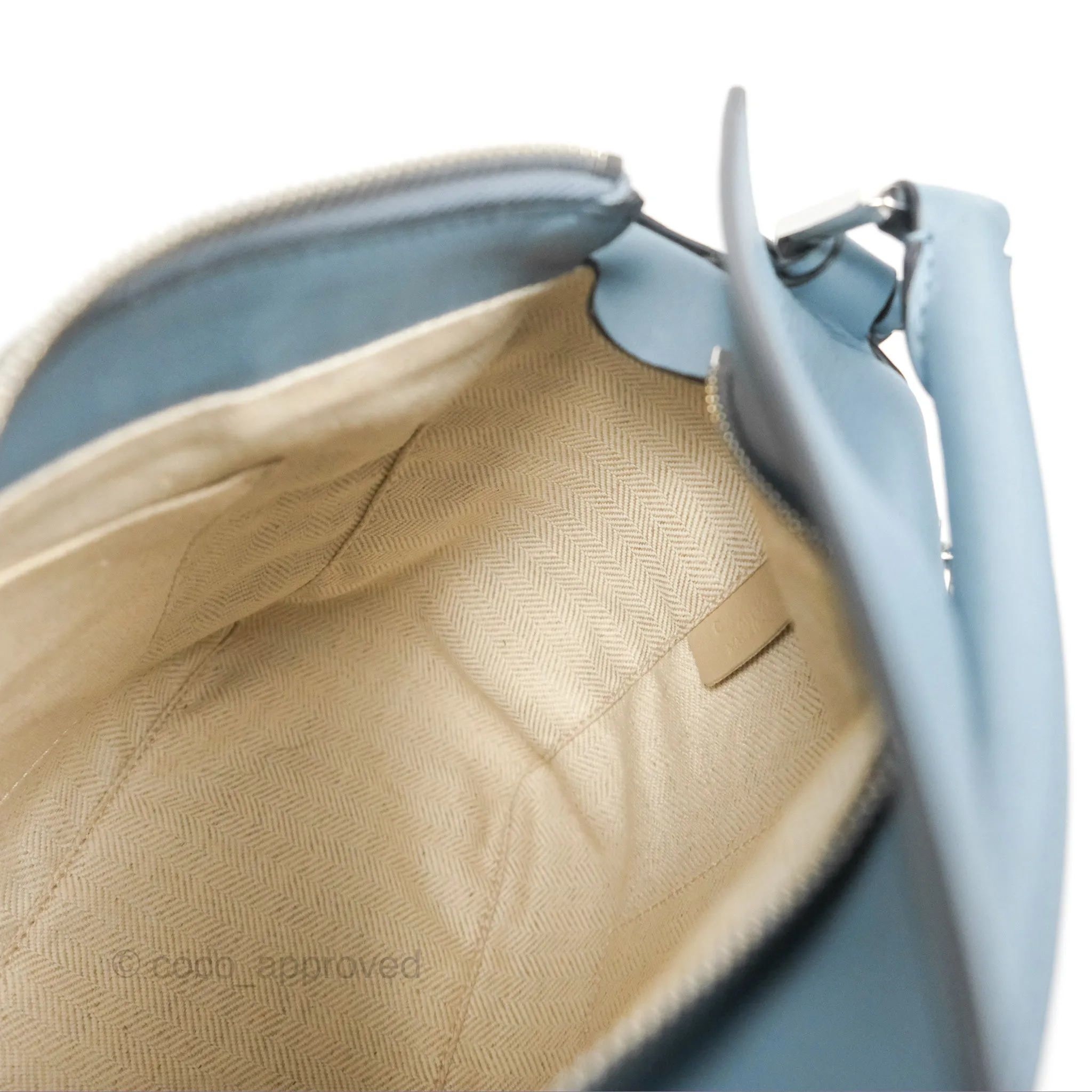 Loewe Small Puzzle Bag Stone Blue Calfskin