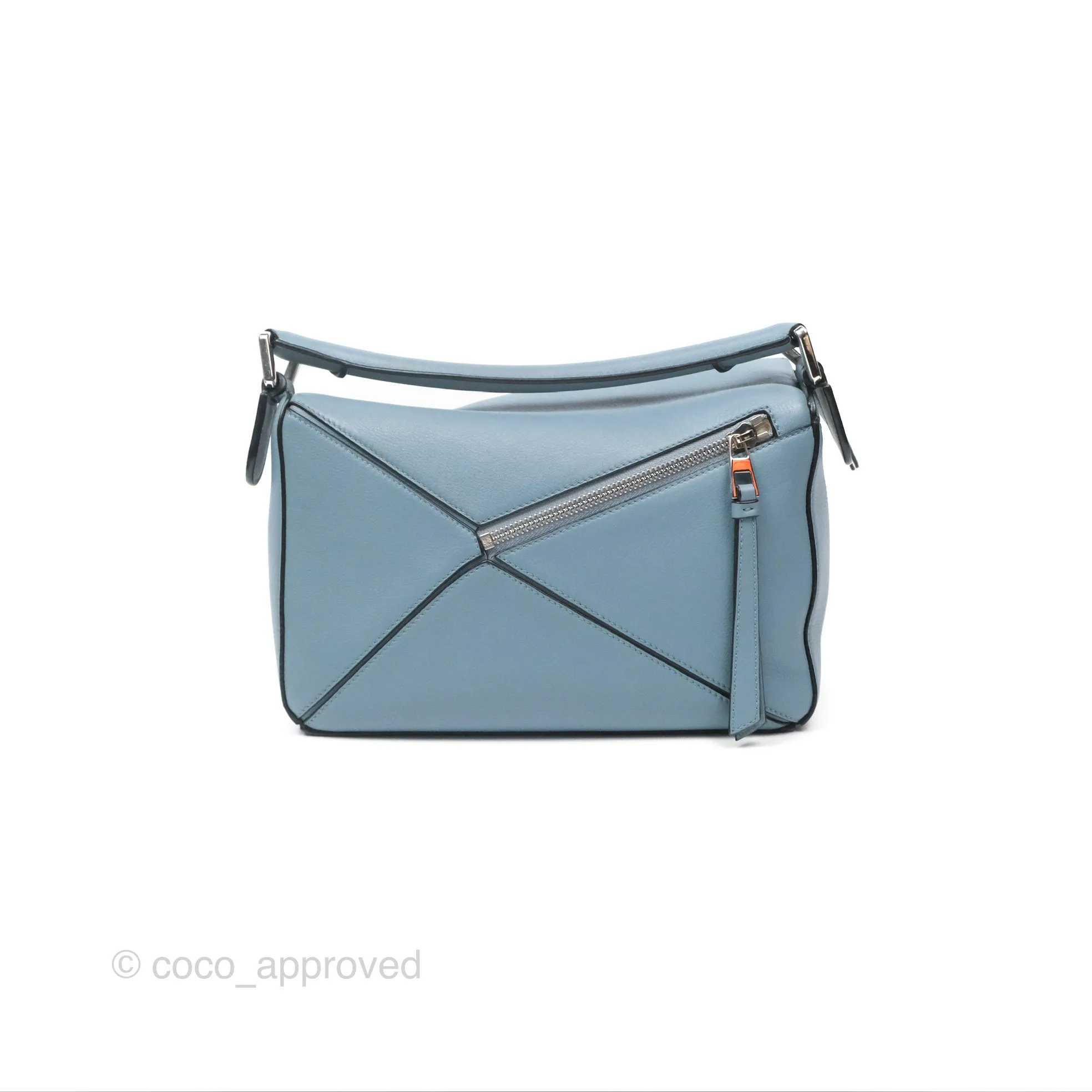 Loewe Small Puzzle Bag Stone Blue Calfskin