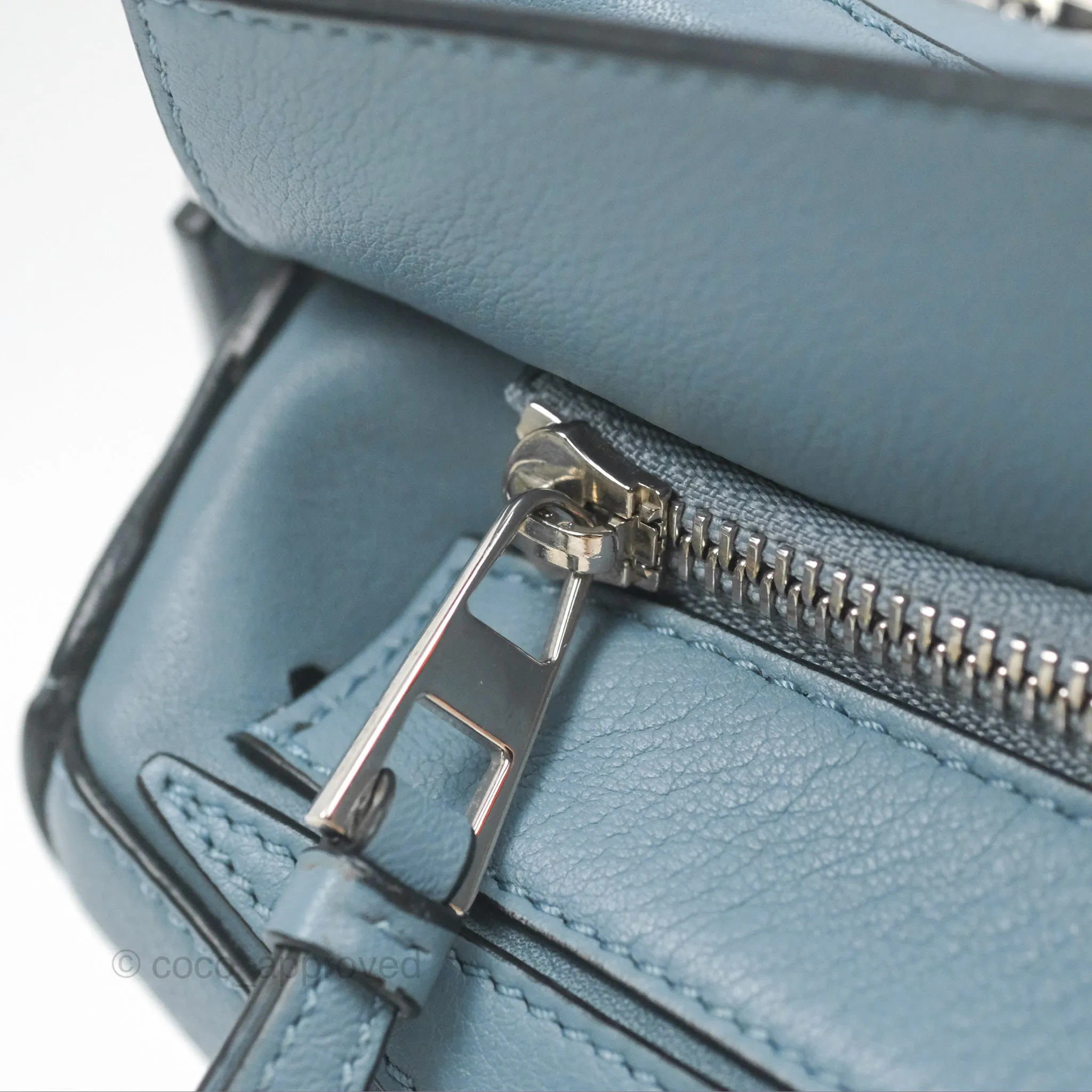 Loewe Small Puzzle Bag Stone Blue Calfskin