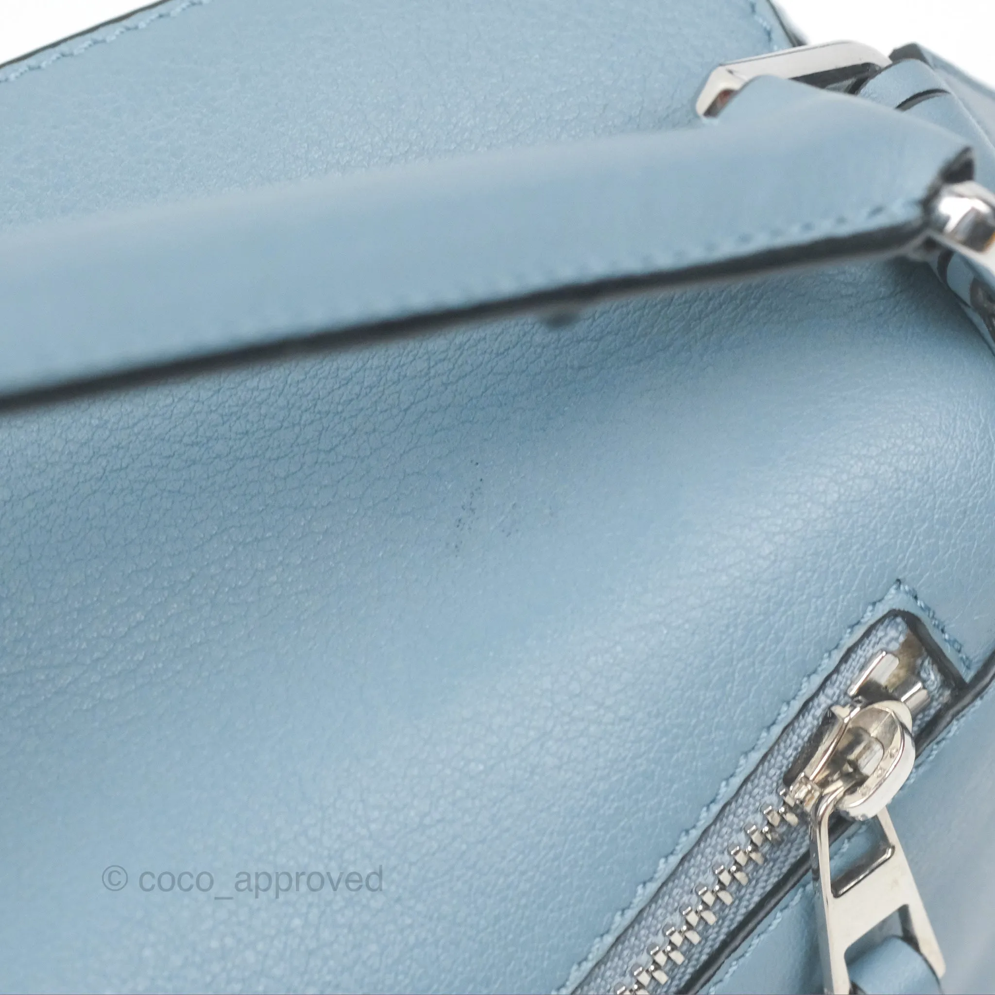 Loewe Small Puzzle Bag Stone Blue Calfskin