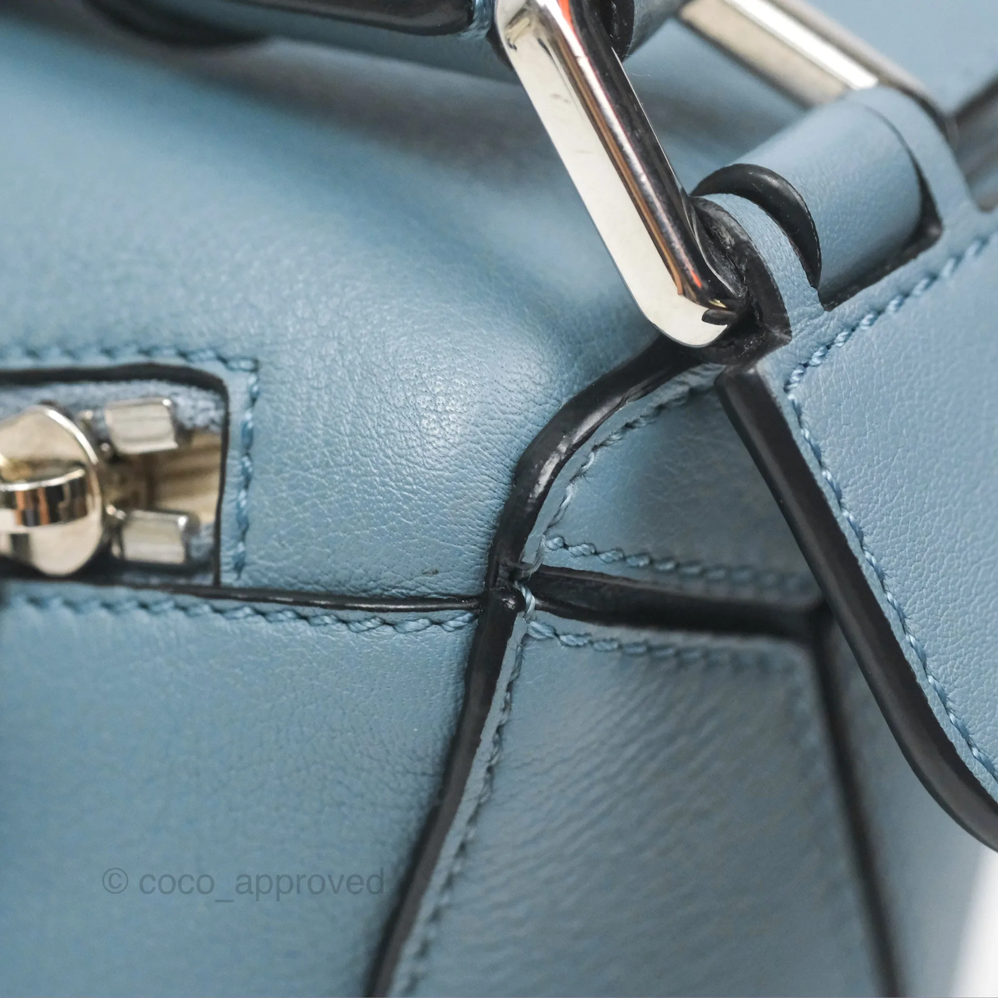 Loewe Small Puzzle Bag Stone Blue Calfskin
