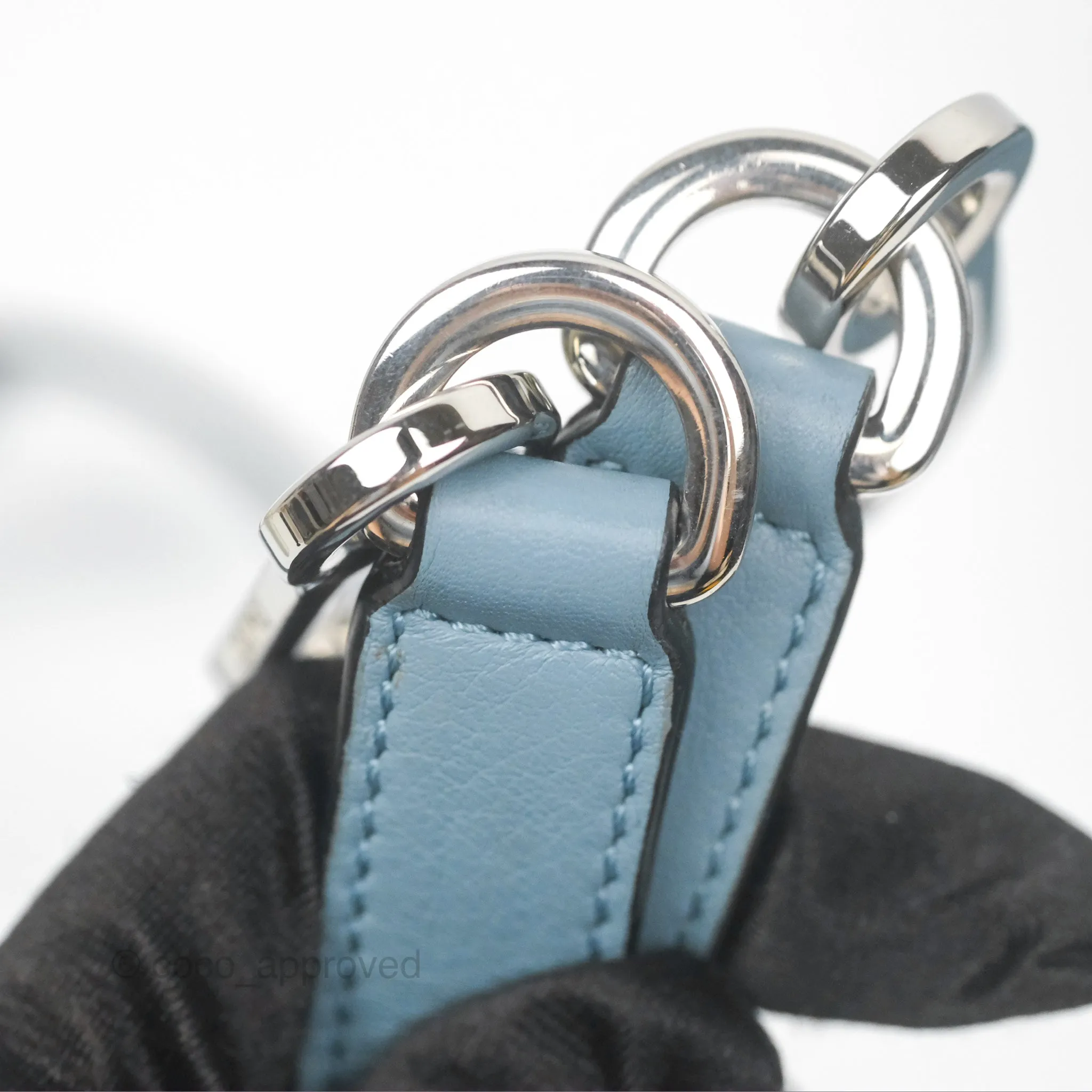 Loewe Small Puzzle Bag Stone Blue Calfskin