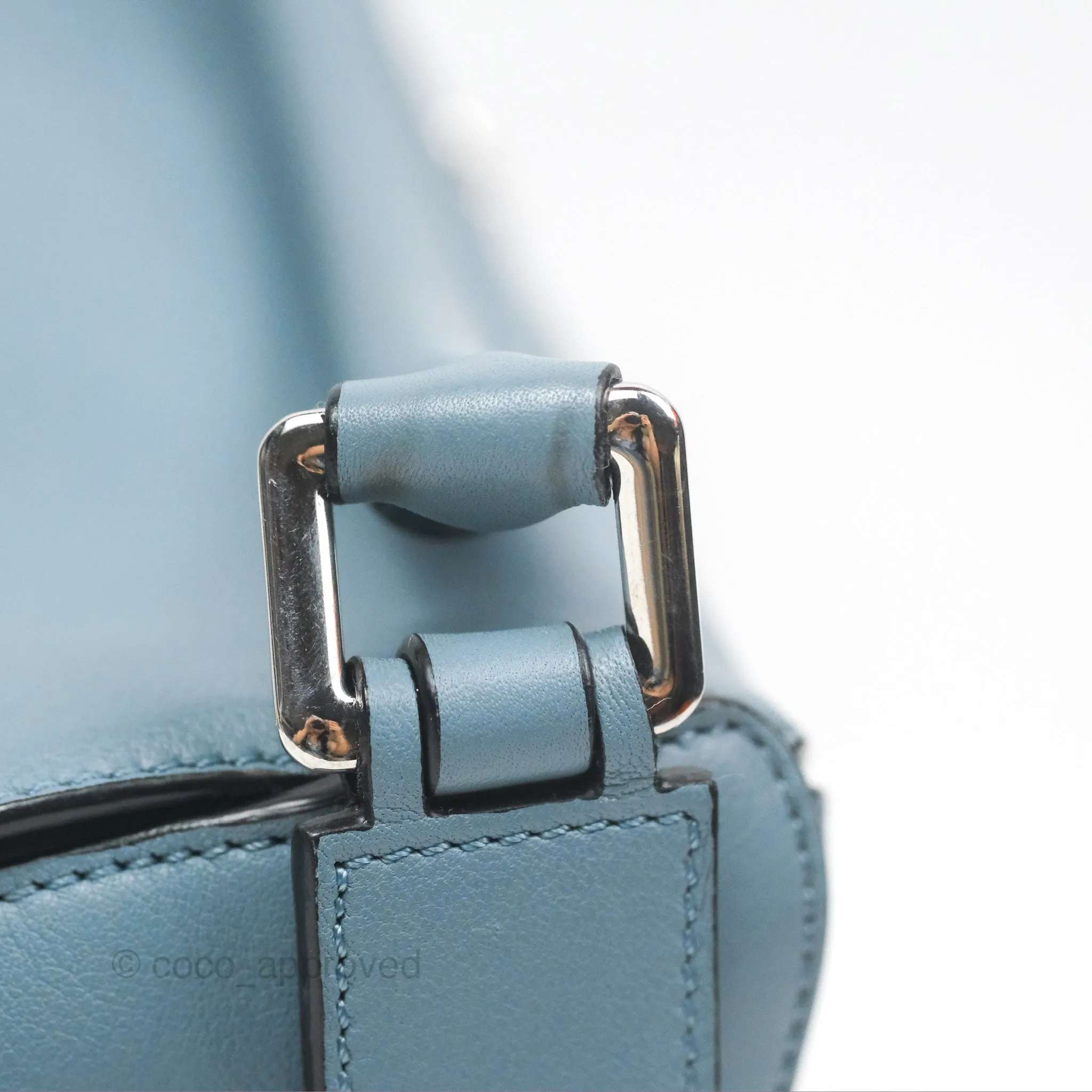 Loewe Small Puzzle Bag Stone Blue Calfskin