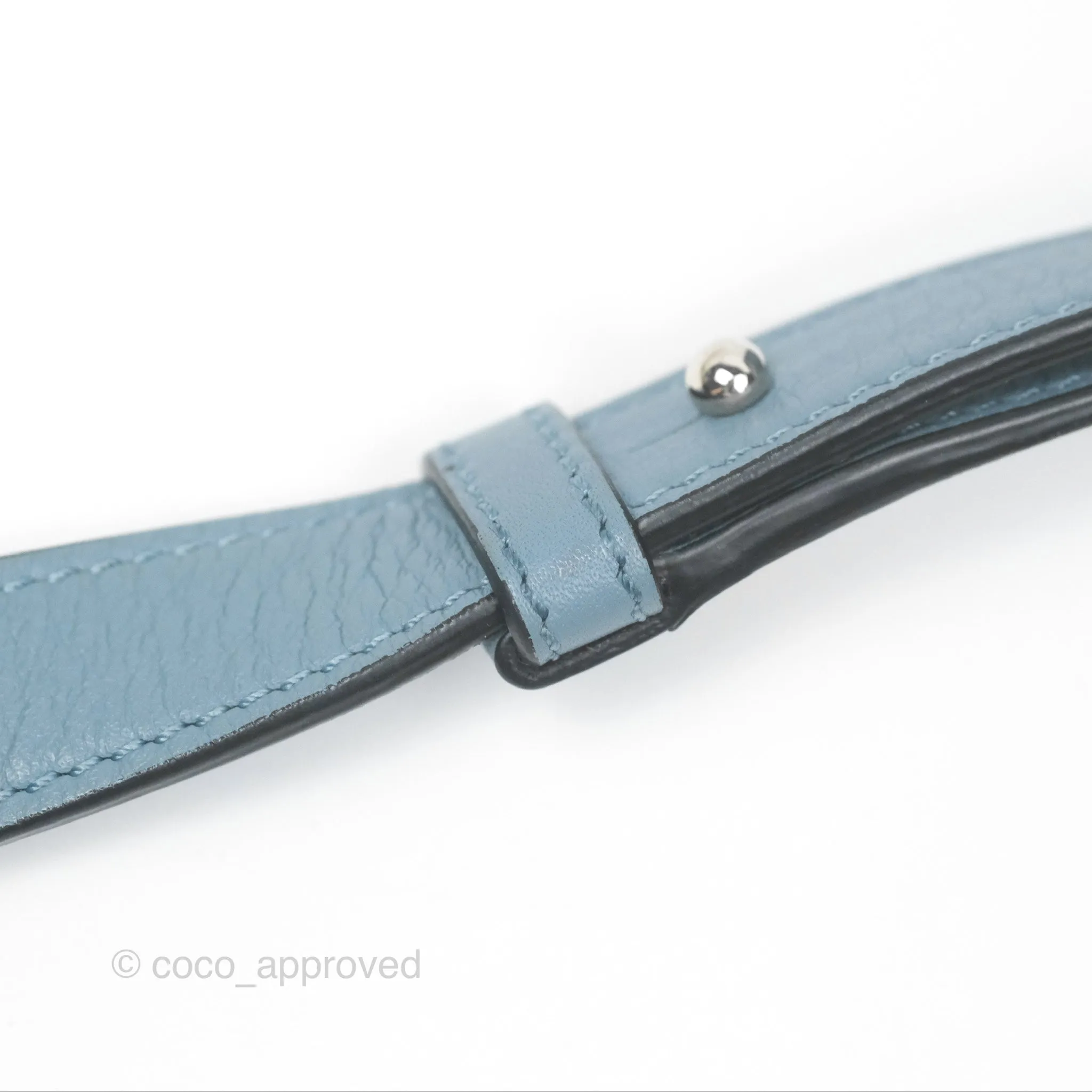 Loewe Small Puzzle Bag Stone Blue Calfskin