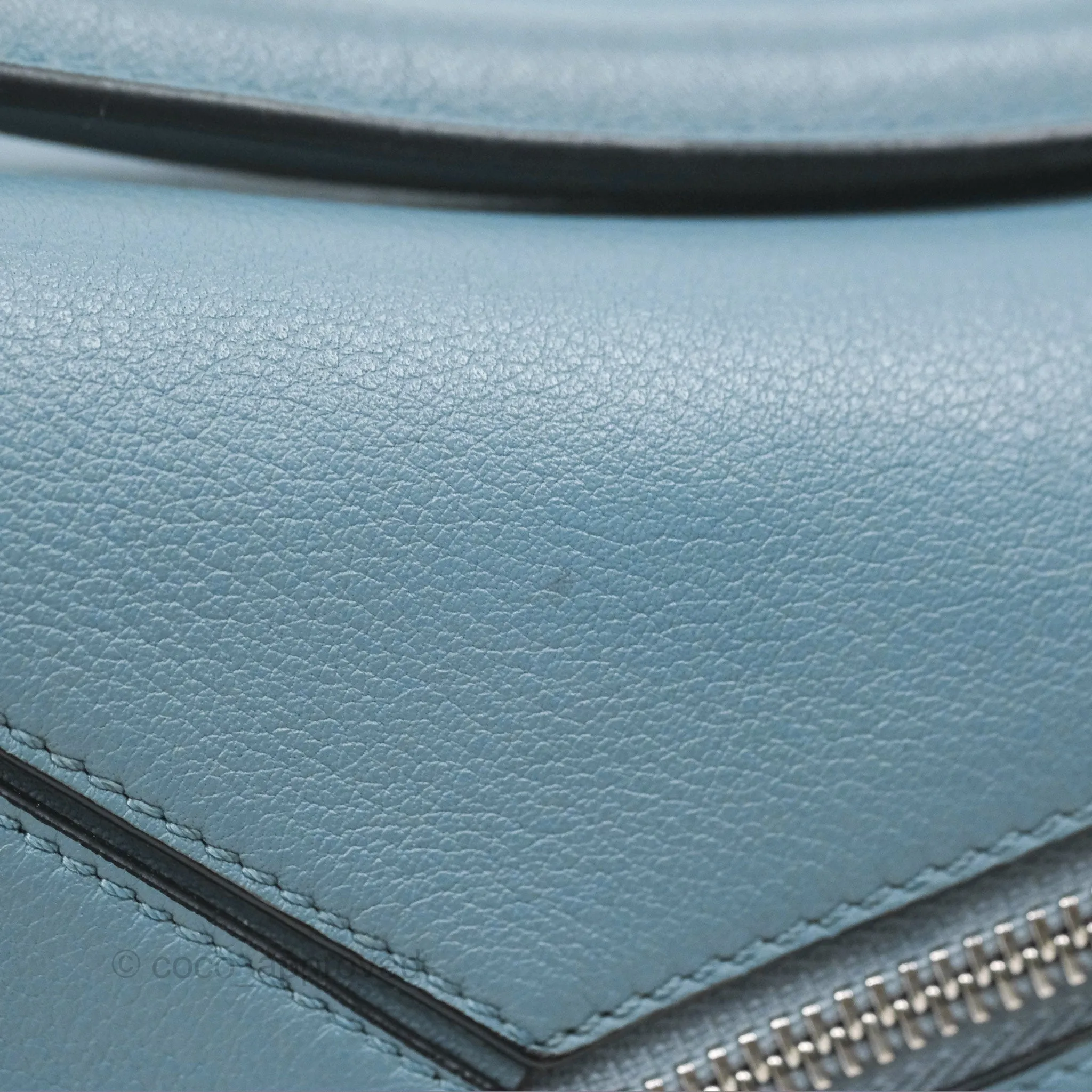 Loewe Small Puzzle Bag Stone Blue Calfskin