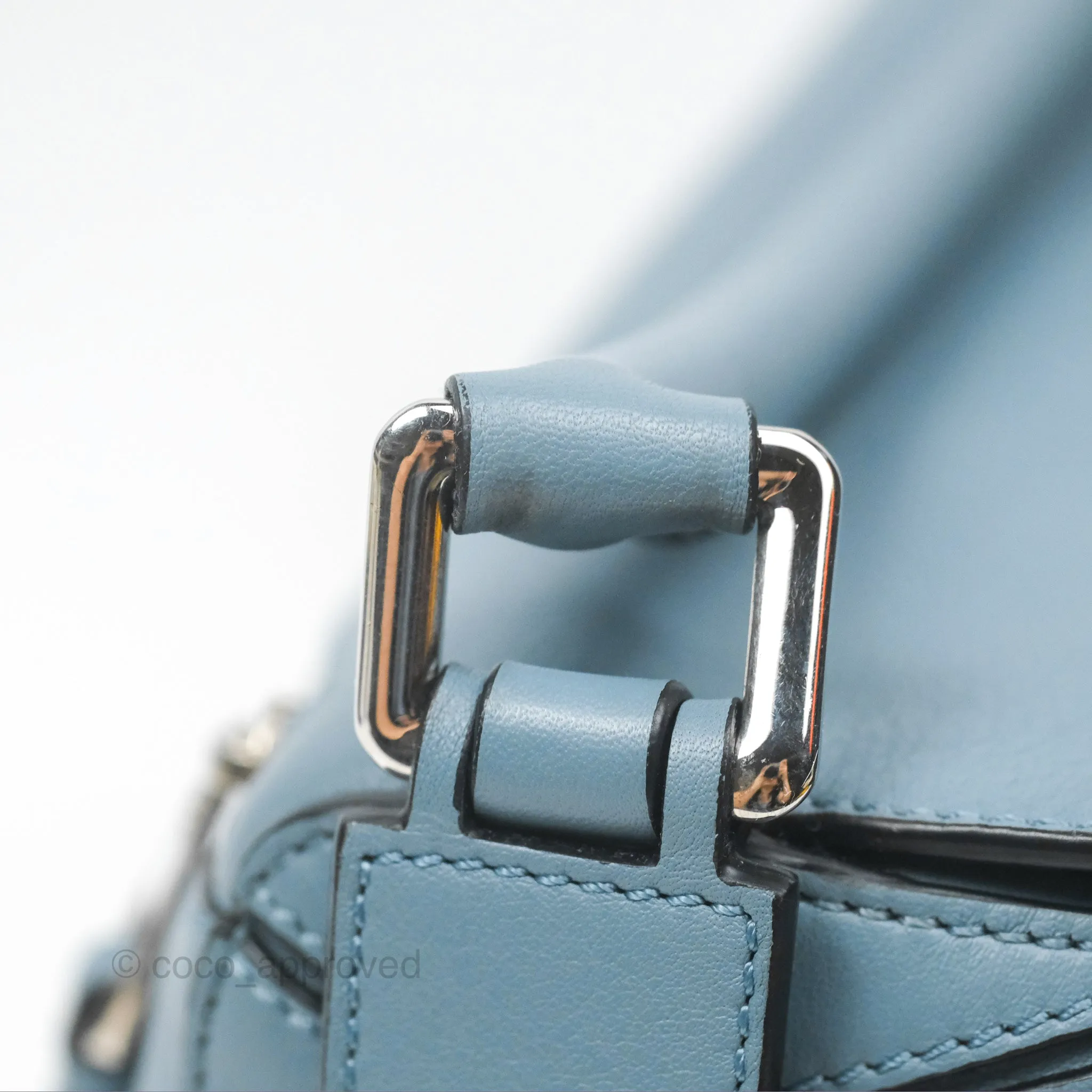Loewe Small Puzzle Bag Stone Blue Calfskin