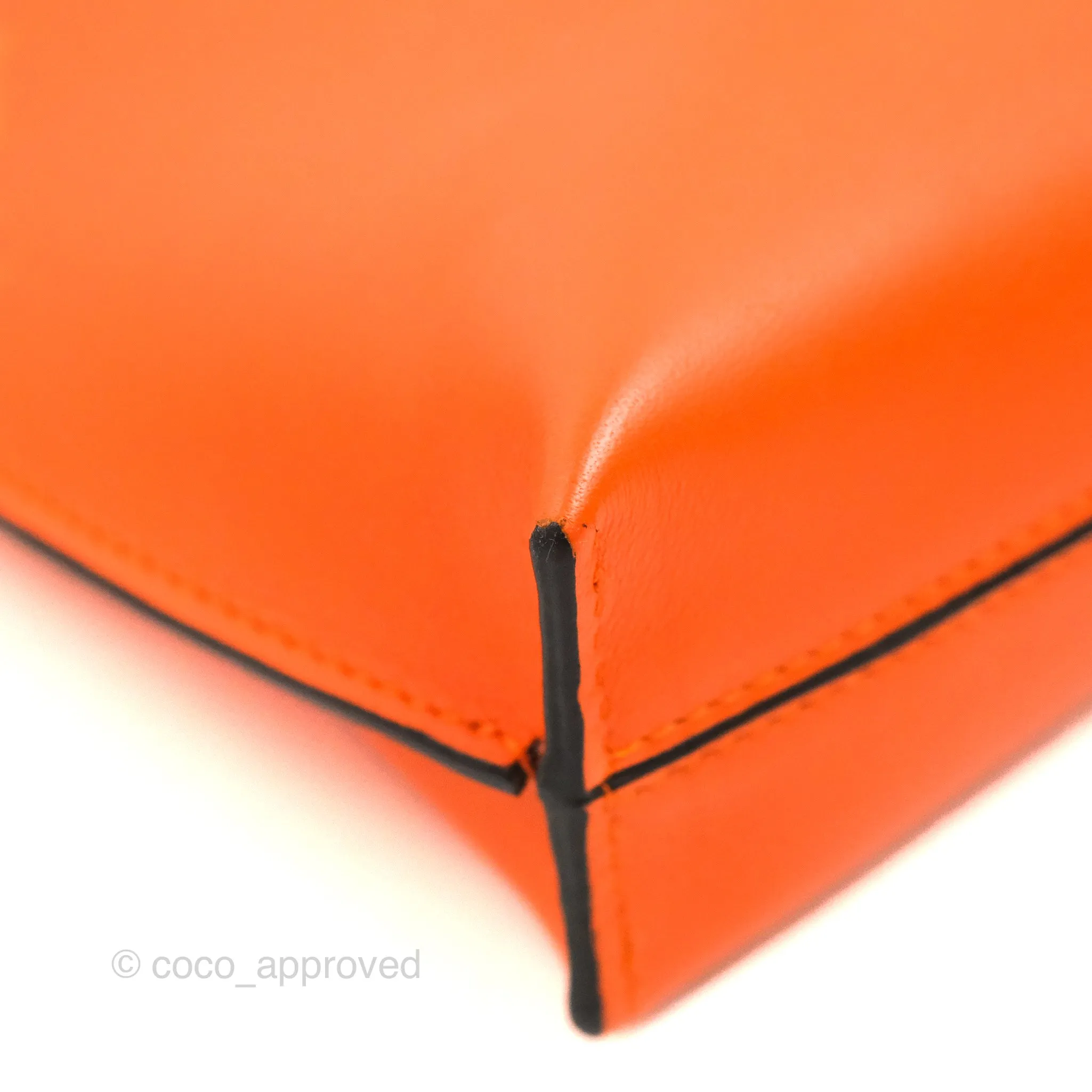 Loewe T Pouch Shoulder Bag Orange Calfskin