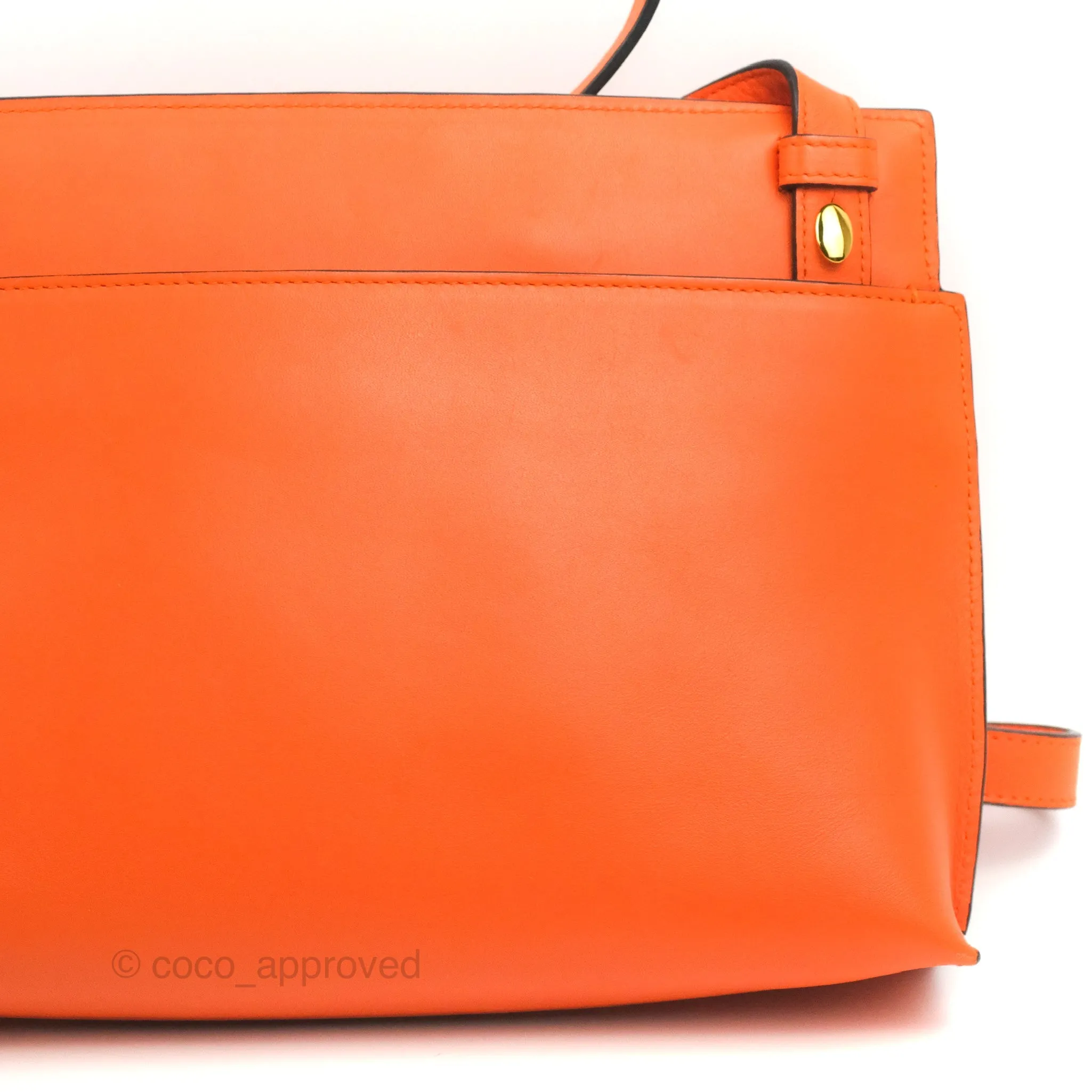Loewe T Pouch Shoulder Bag Orange Calfskin