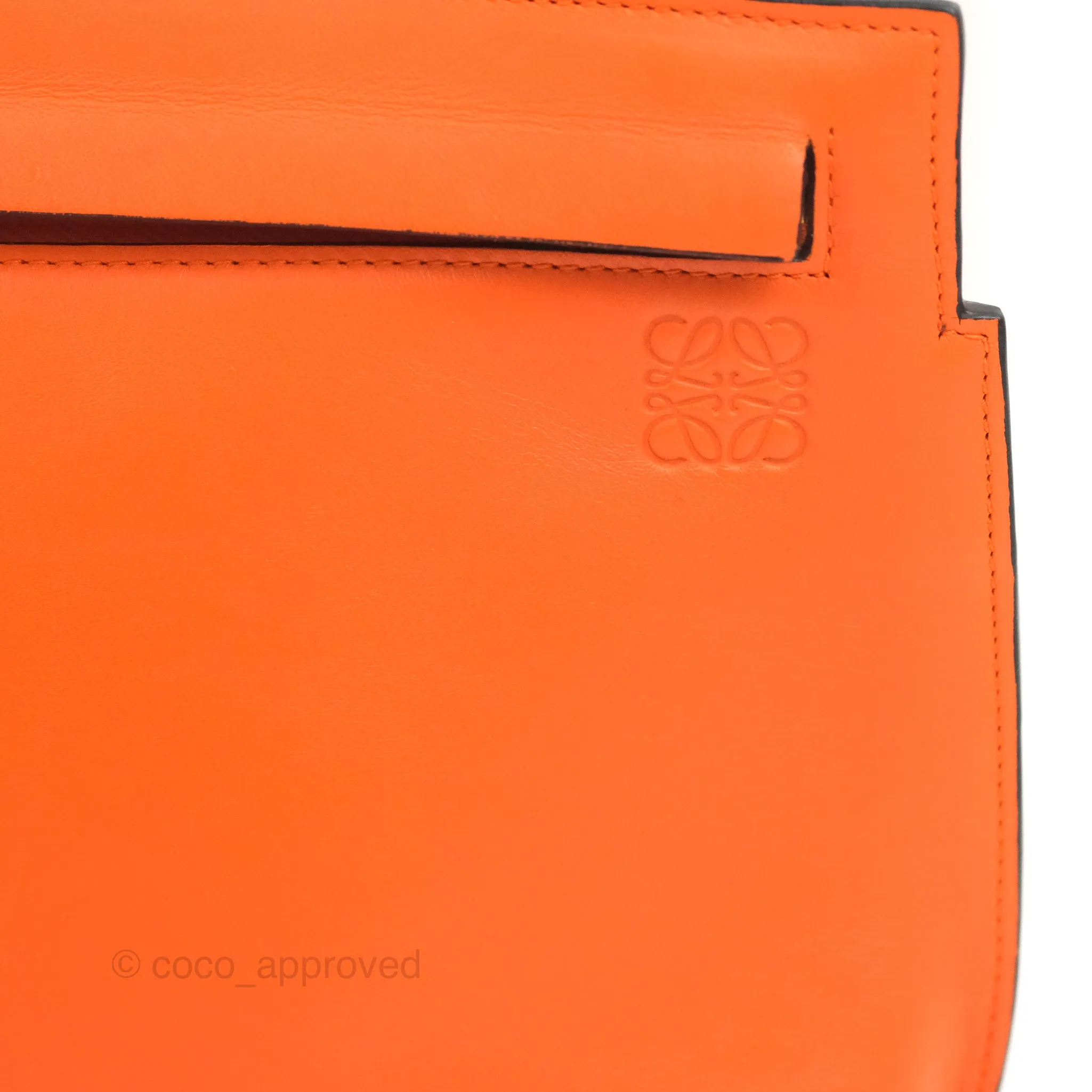 Loewe T Pouch Shoulder Bag Orange Calfskin